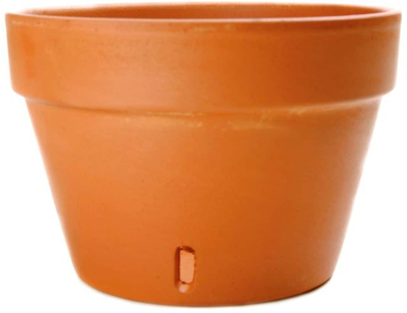 Pennington 672176 6.75-in W Small Orange Clay Indoor/Outdoor Planter with Drainage Holes