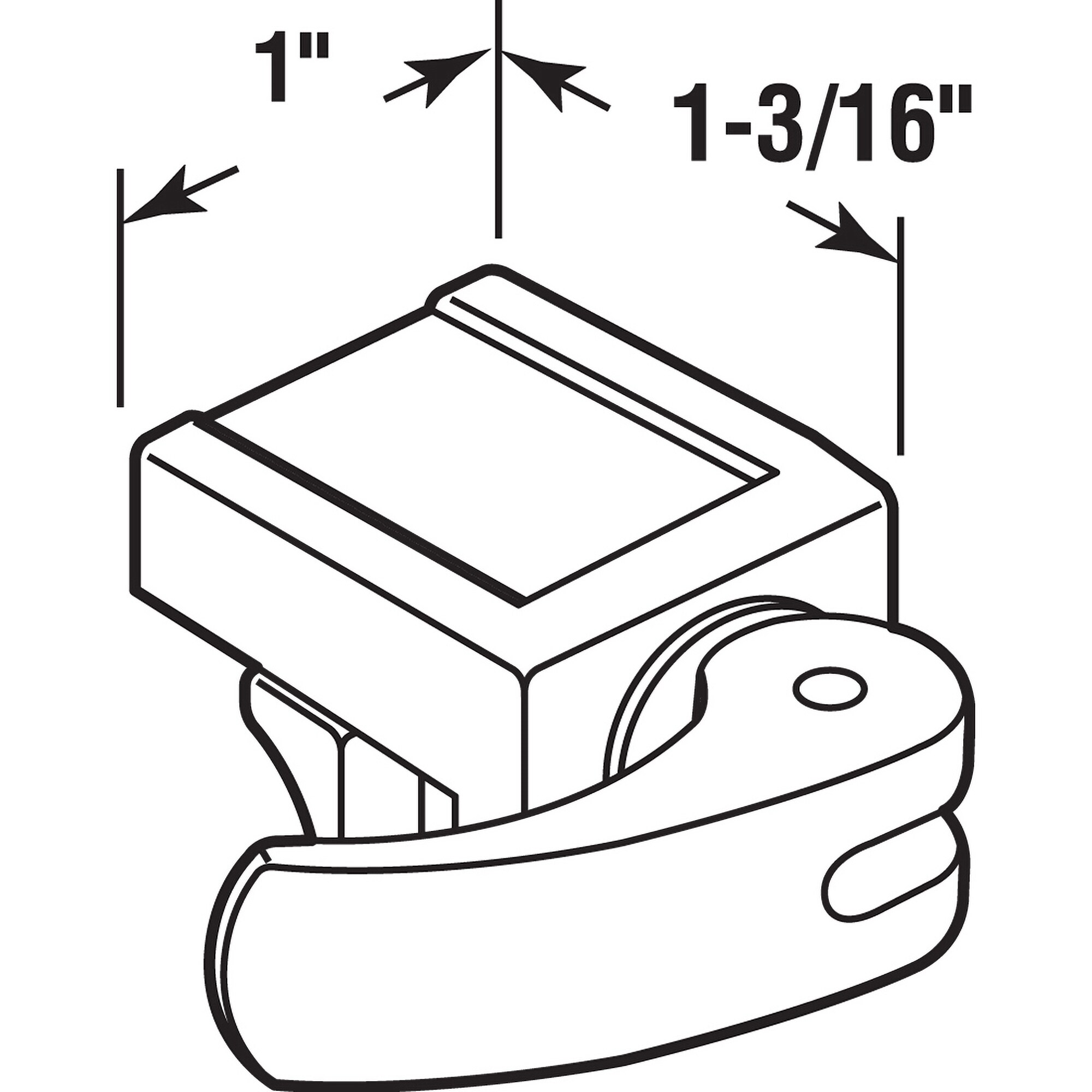 Prime-Line U 9809 Horizontal-Sliding-Window-Sash-Locks - View #2