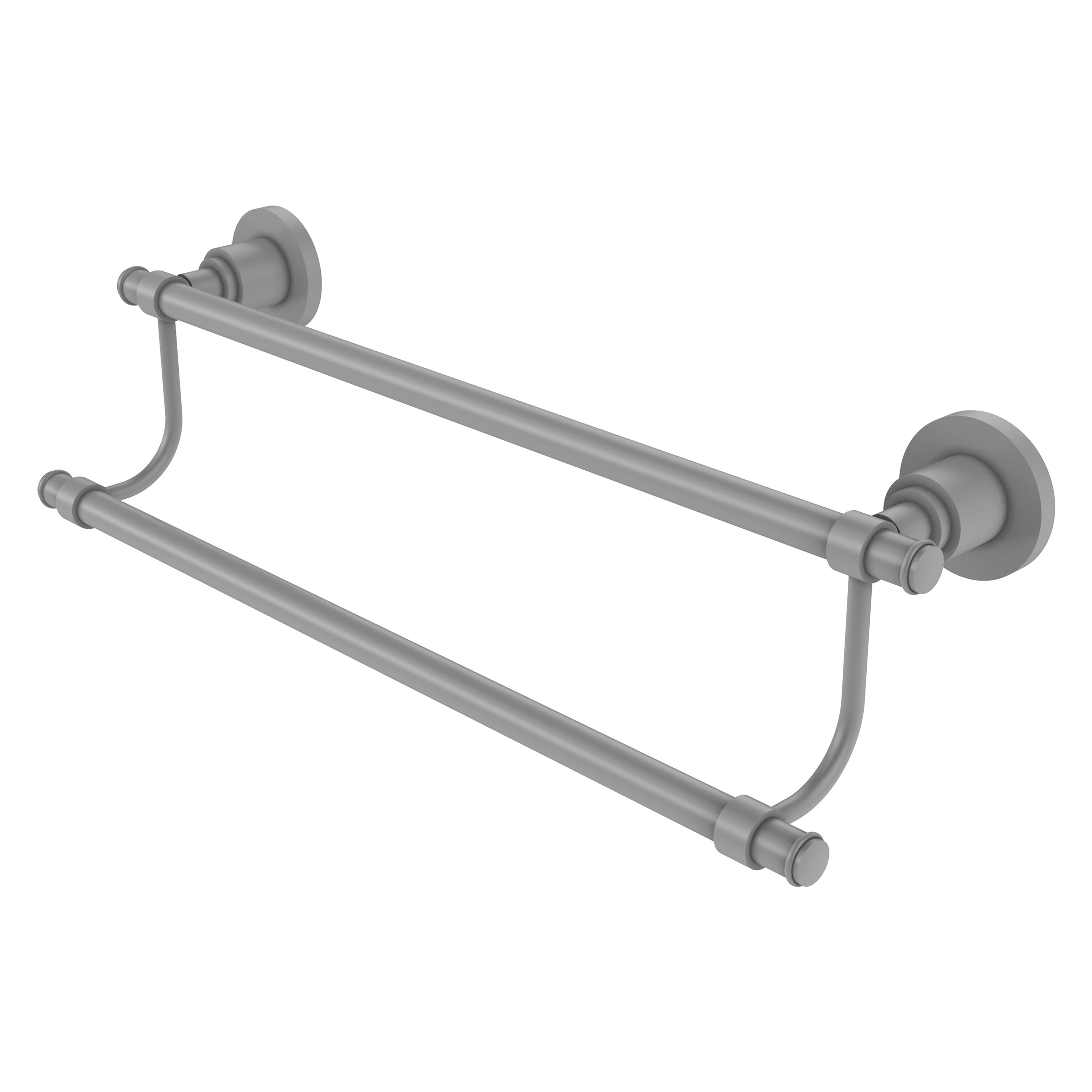 Allied Brass Washington Square 36-in double Matte Gray Wall Mount Double  Towel Bar in the Towel Bars department at