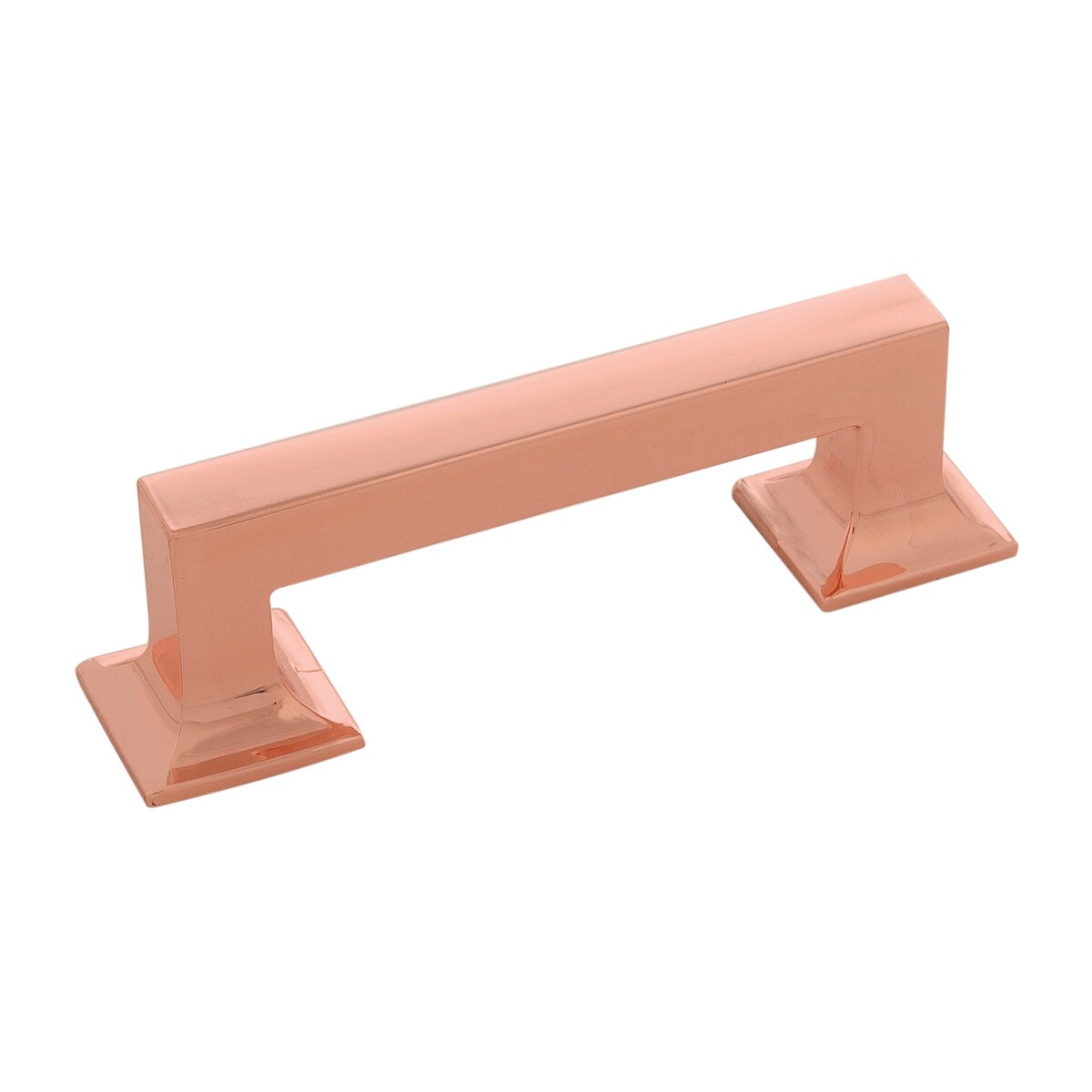 Hickory Hardware P3010-CP Studio 3-in Center to Center Polished Copper Rectangular Handle Drawer Pulls