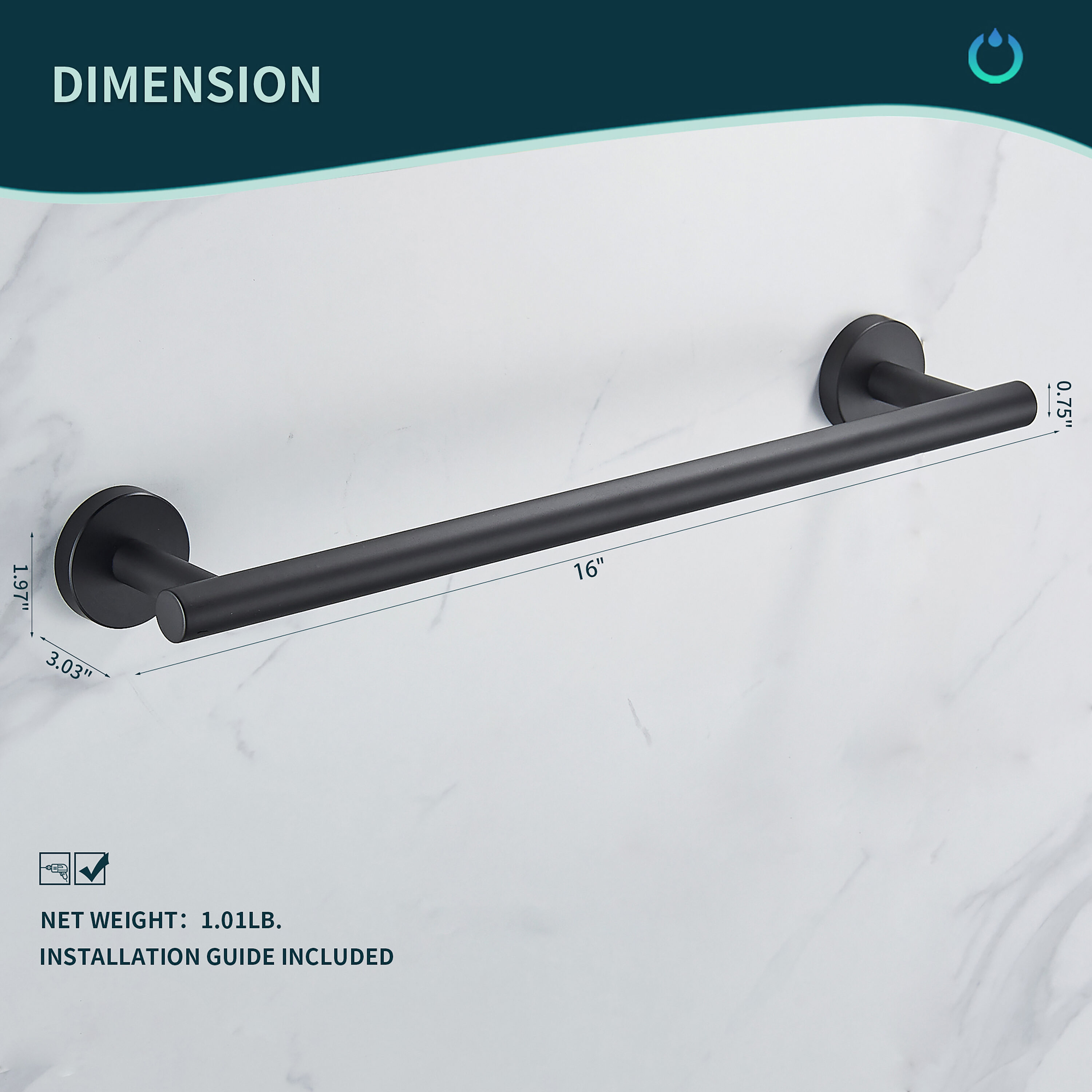 FORIOUS LL0216B-5 Decorative-Bath-Hardware-Kits - View #3
