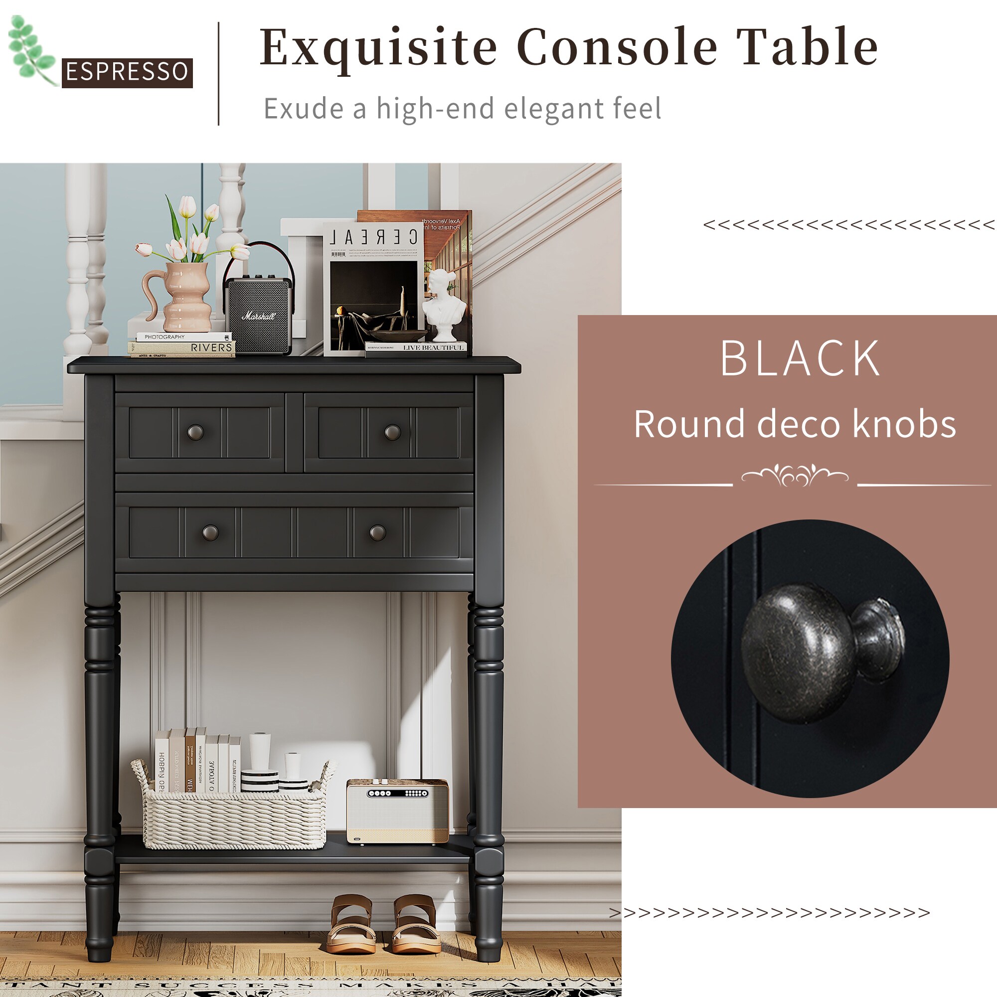 SINOFURN SYA330168BK Console-Sofa-Tables - View #11