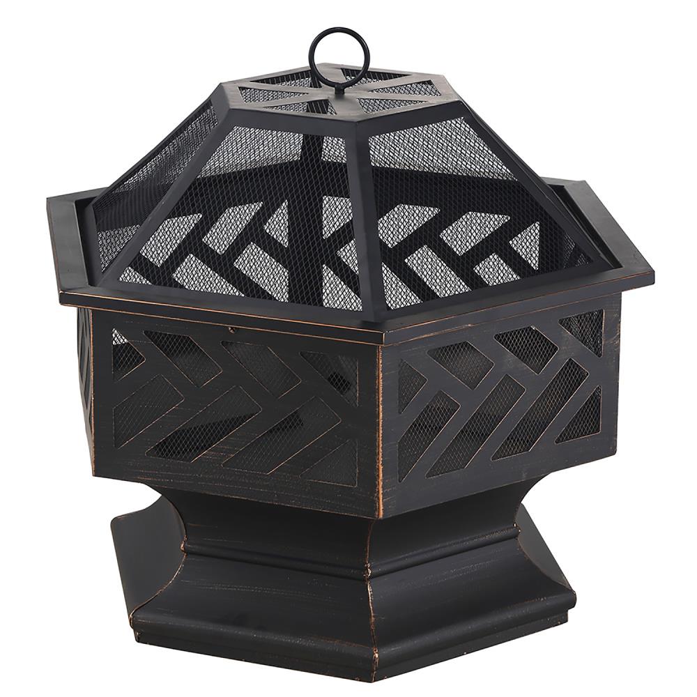 Endless Summer 24-in W Bronze Steel Wood-Burning Fire Pit at Lowes.com