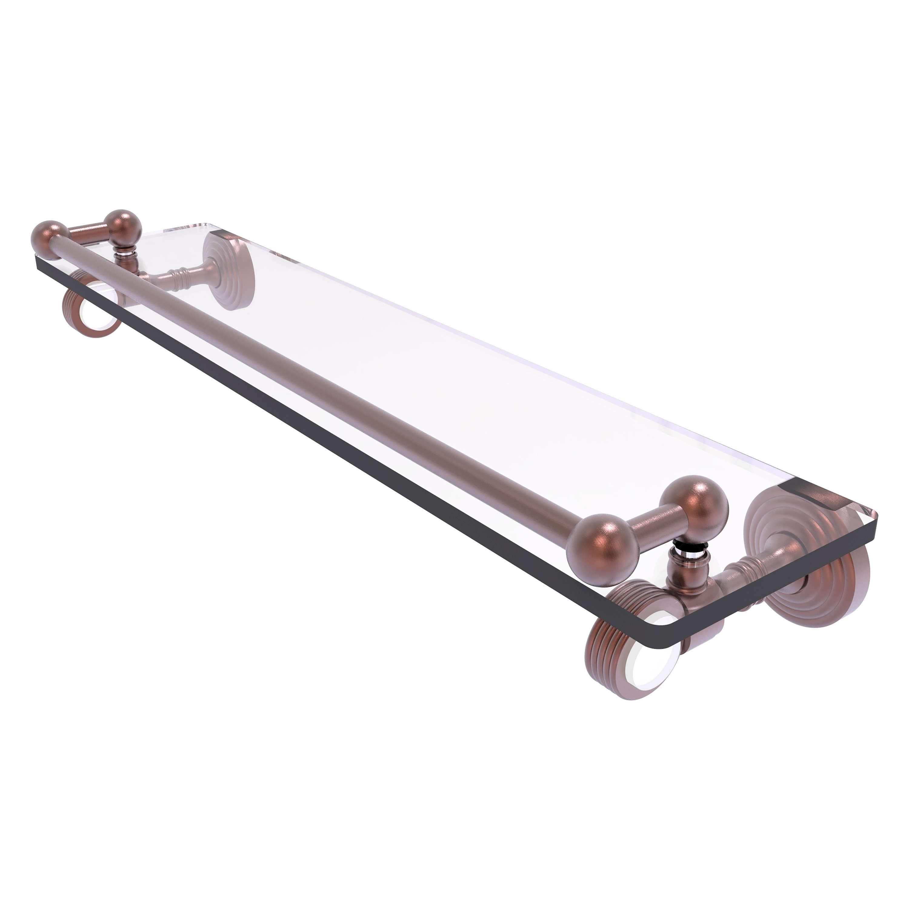 Allied Brass PG-1G-22-GAL-CA Pacific Grove Antique Copper Wall mount Bathroom Shelf ( 22-in x 3.5-in x 5-in )