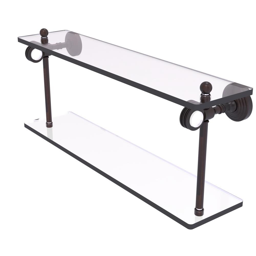 Allied Brass PG-2D-22-VB Pacific Grove Venetian Bronze 2 -Tier Wall mount Bathroom Shelf ( 22-in x 9.3-in x 5-in )