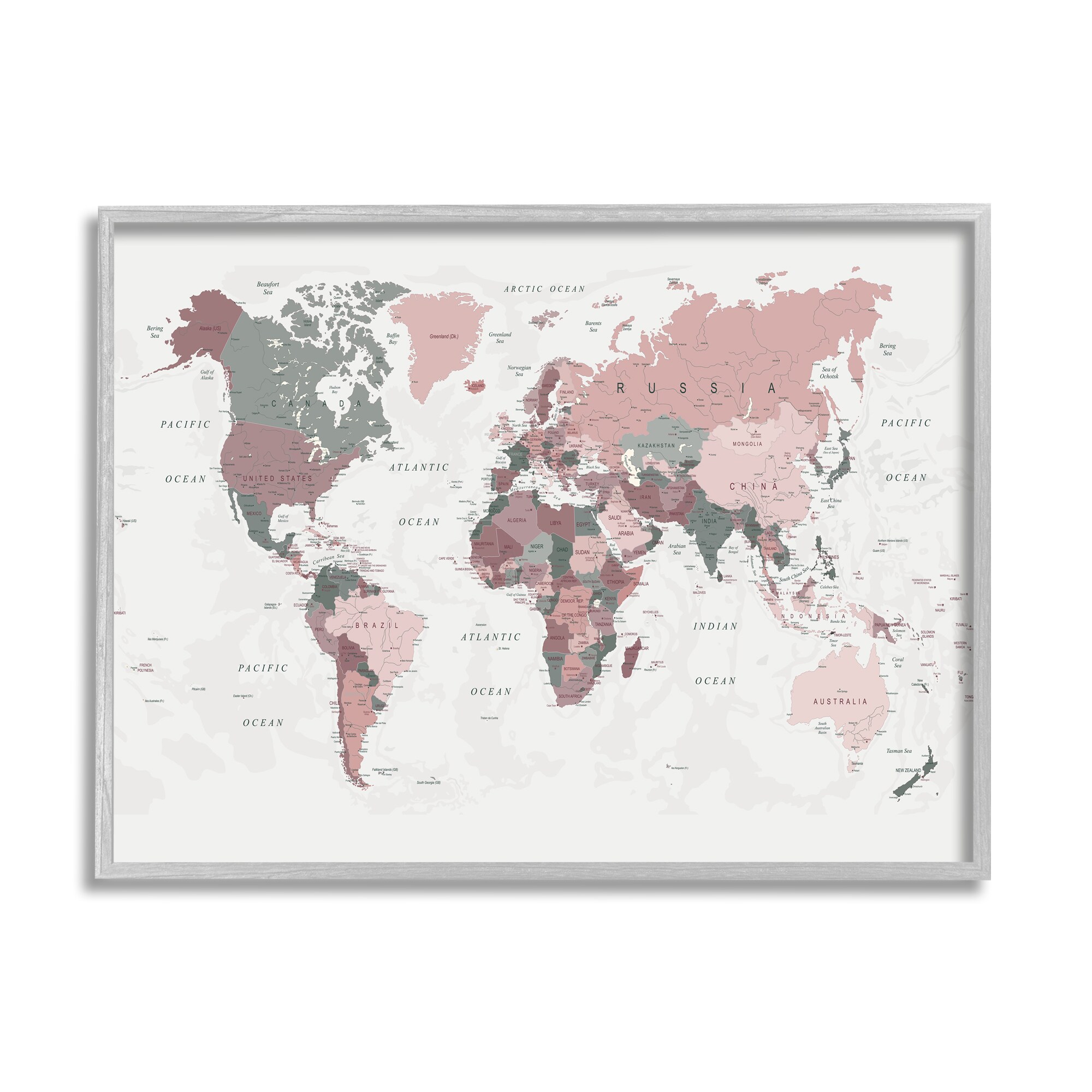 Stupell Industries AF-310-GFF-11X14 Urban Epiphany Framed 14-in H x 11-in W Maps Print