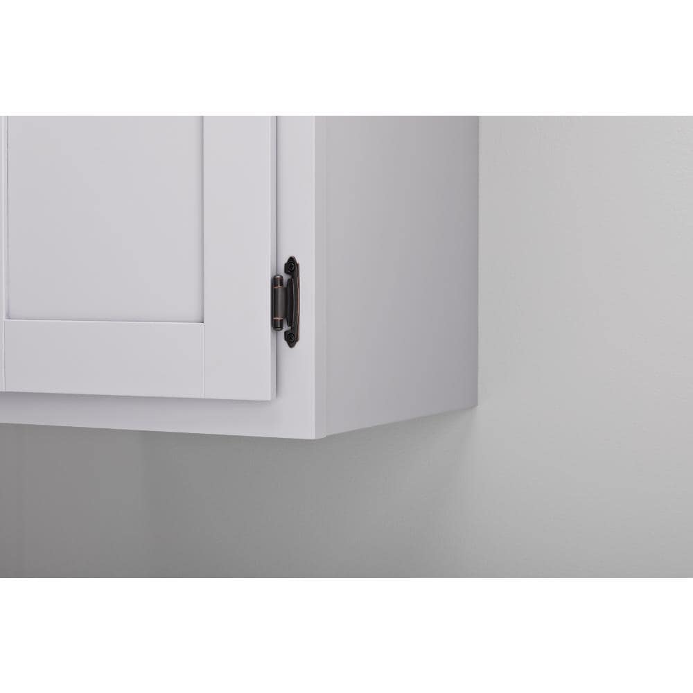 Brainerd 2-Pack 160-Degree Opening Bronze with Copper Highlights  Self-closing Overlay Cabinet Hinge in the Cabinet Hinges department at 