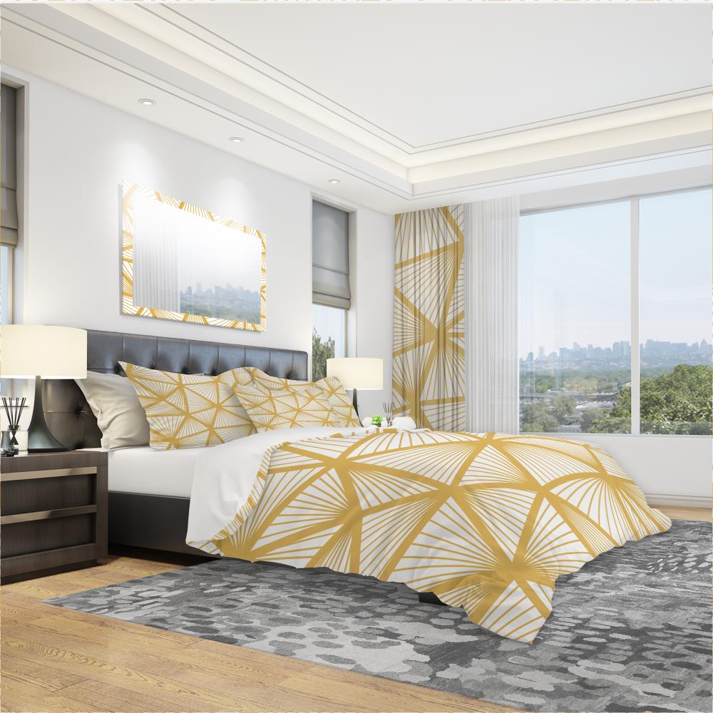Designart BED18636-T 3-Piece Yellow Twin Duvet Cover Set