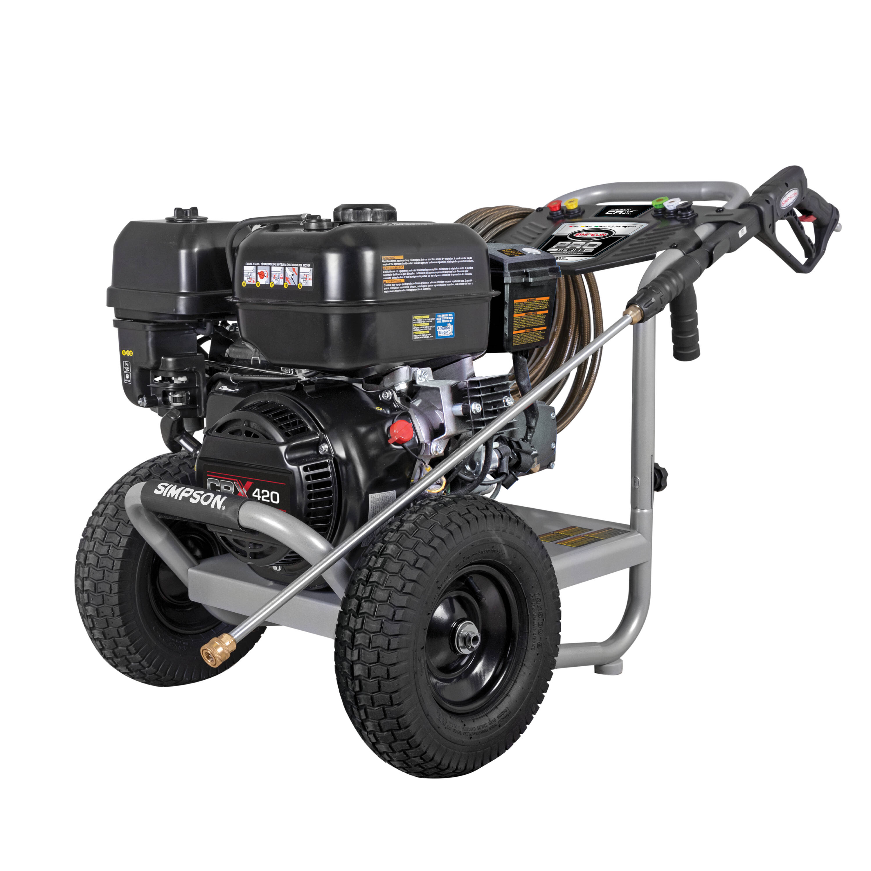 SIMPSON PS61350 Pro Series with Triplex Pro Pump(49-State) 4400-PSI 4-GPM Cold Water Gas Pressure washer with 4 Spray Tips