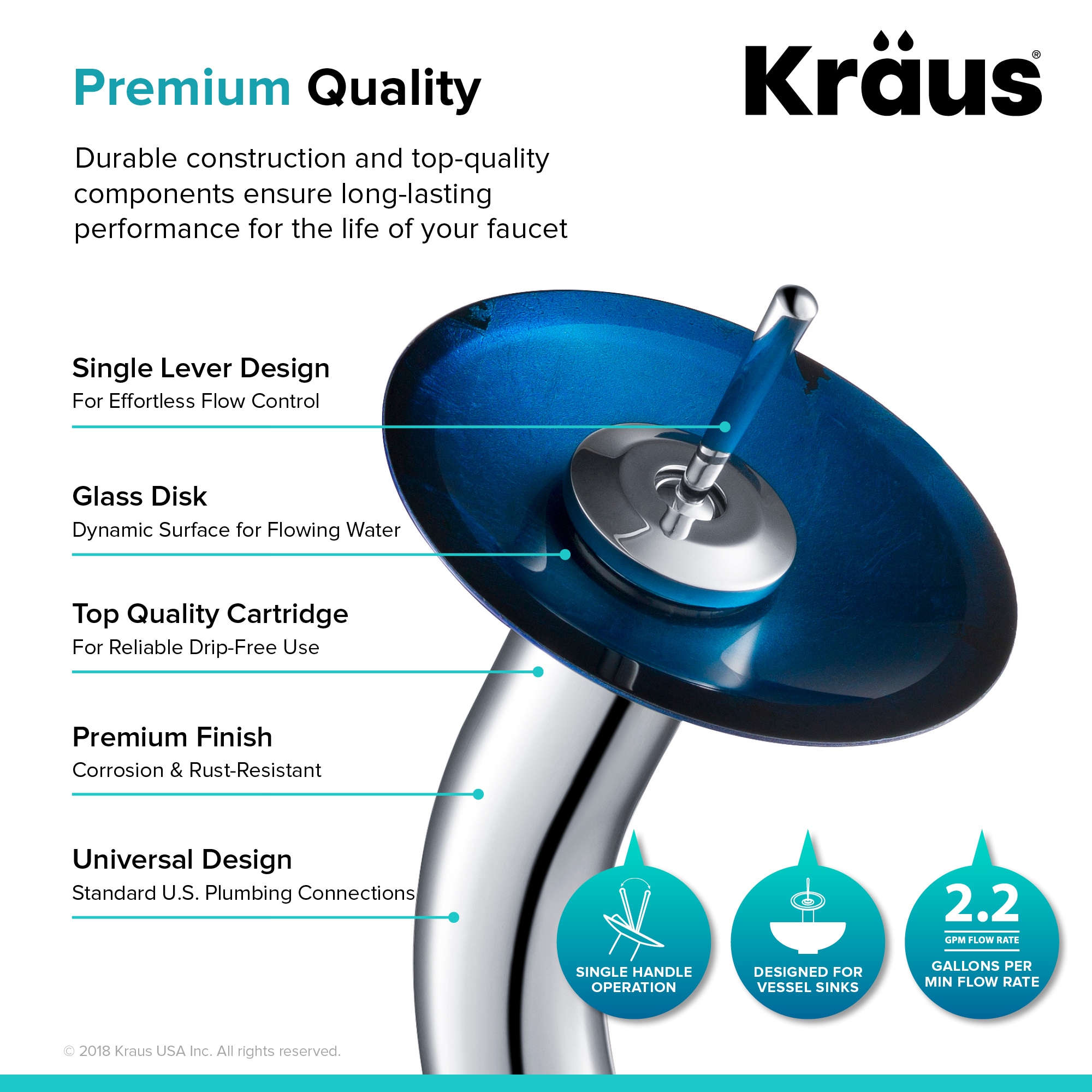 Kraus C-GVR-204-RE-10CH Bath-Sink - View #8