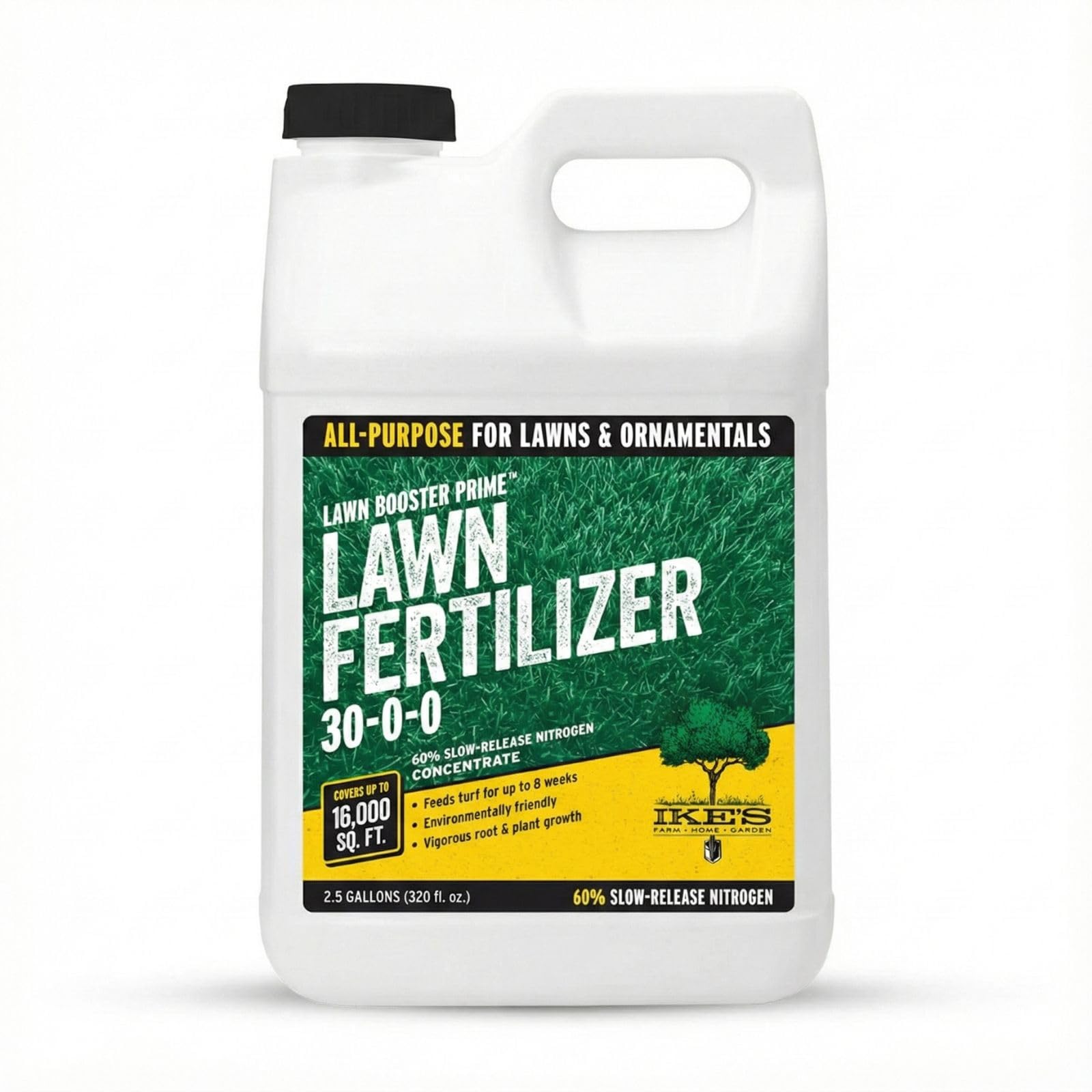 IKE'S  114174 Lawn Booster Prime 30-0-0 Liquid Fertilizer - High-Nitrogen 2.5 Gal Slow Release
