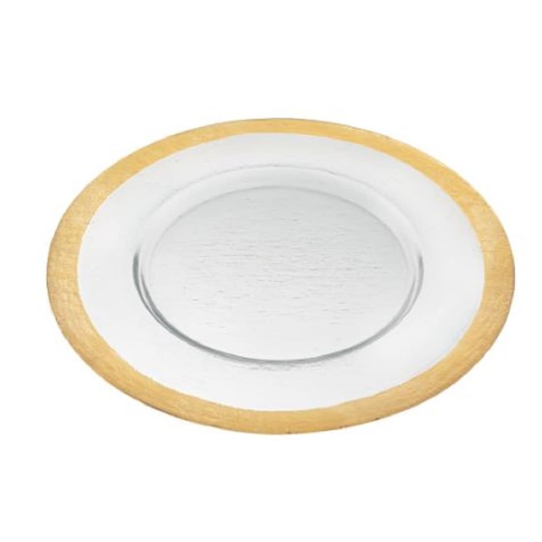 HomeRoots 4000386761 1-in x 13-in Gold Round Serving tray