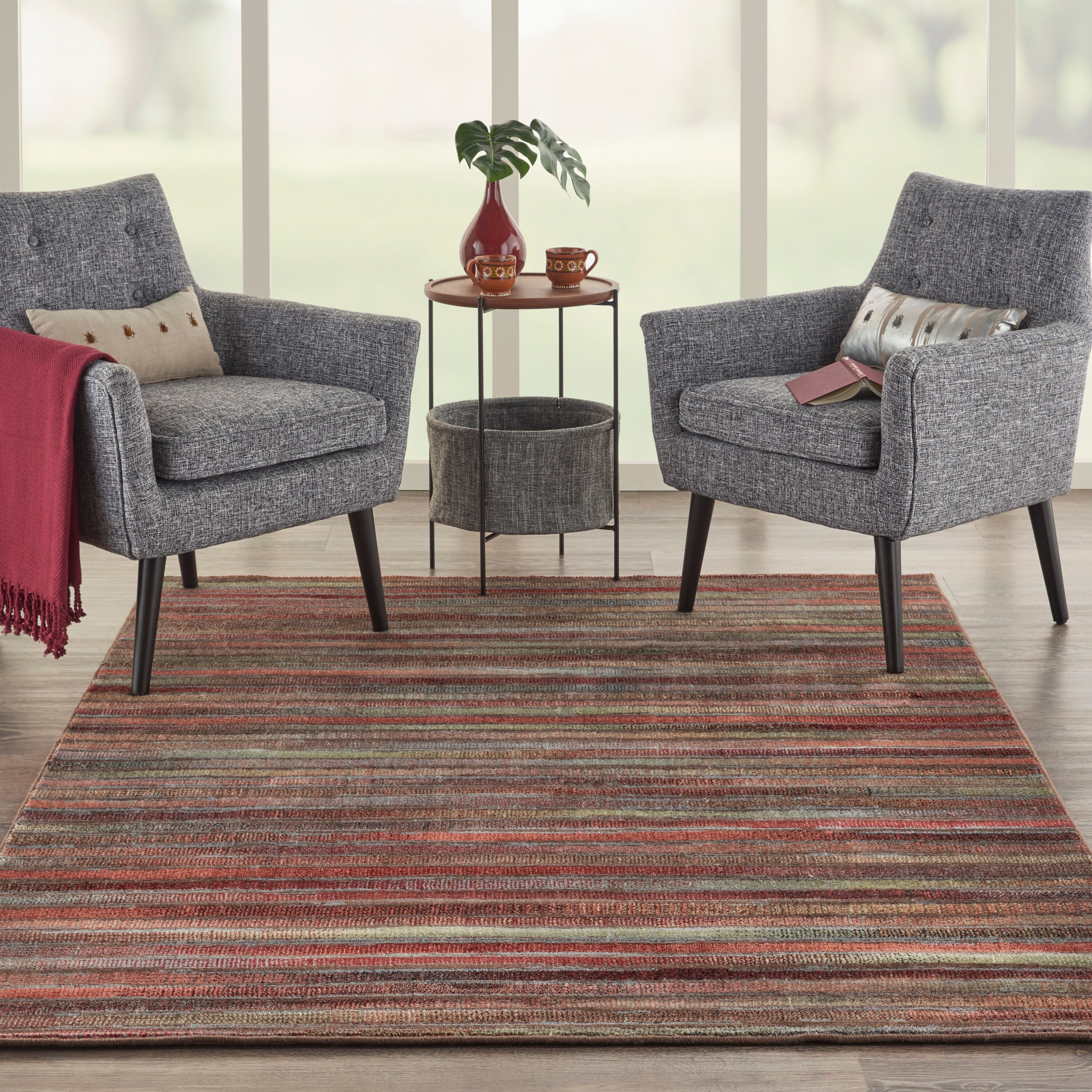 Nourison Expressions 2 x 3 Multicolor Indoor Abstract Area Rug