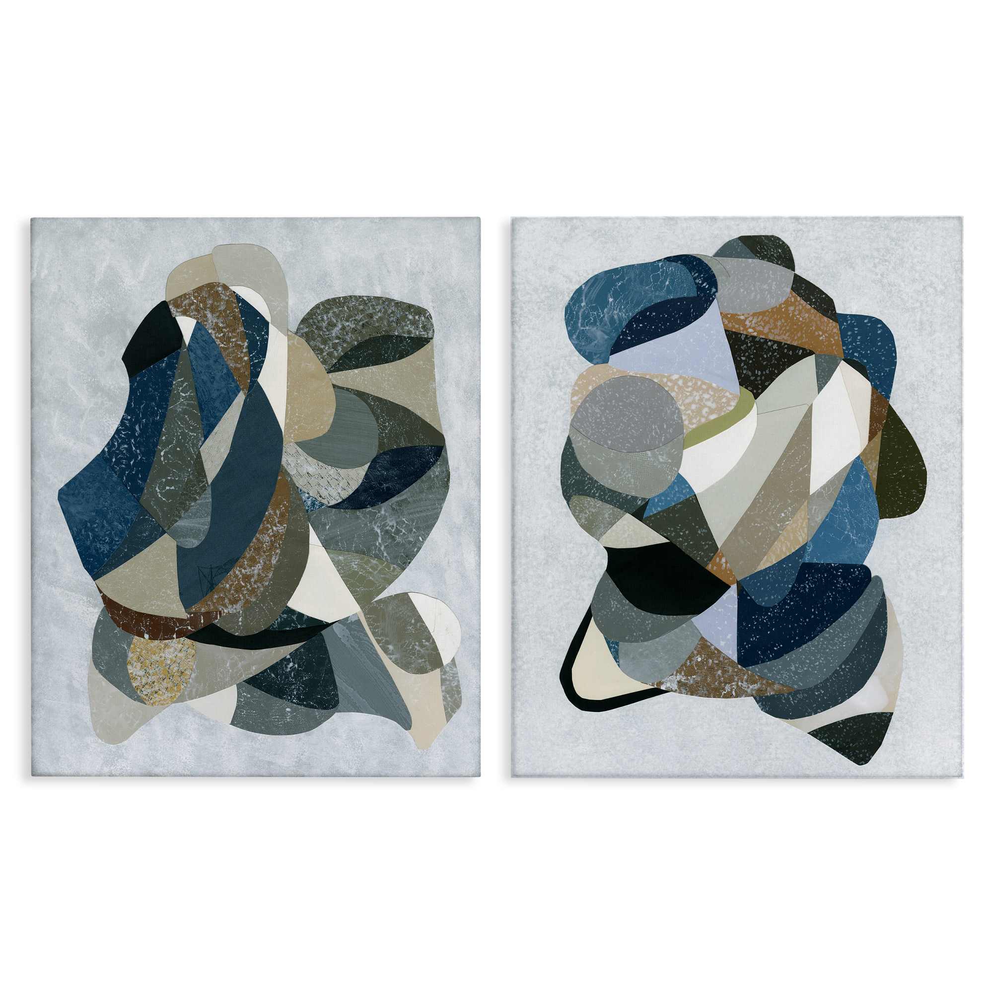 Stupell Industries B2-755-CN-2PC-16X20 Neutral Geometric Patterns 2pc Canvas Set Design by Coco Good
