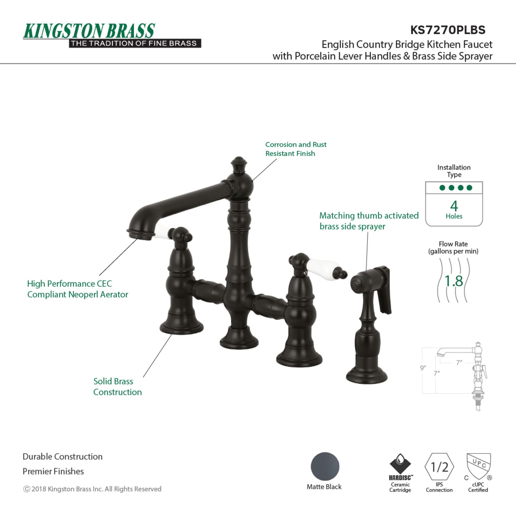 Kingston Brass WLKS7270PLBS Kitchen-Faucets - View #3