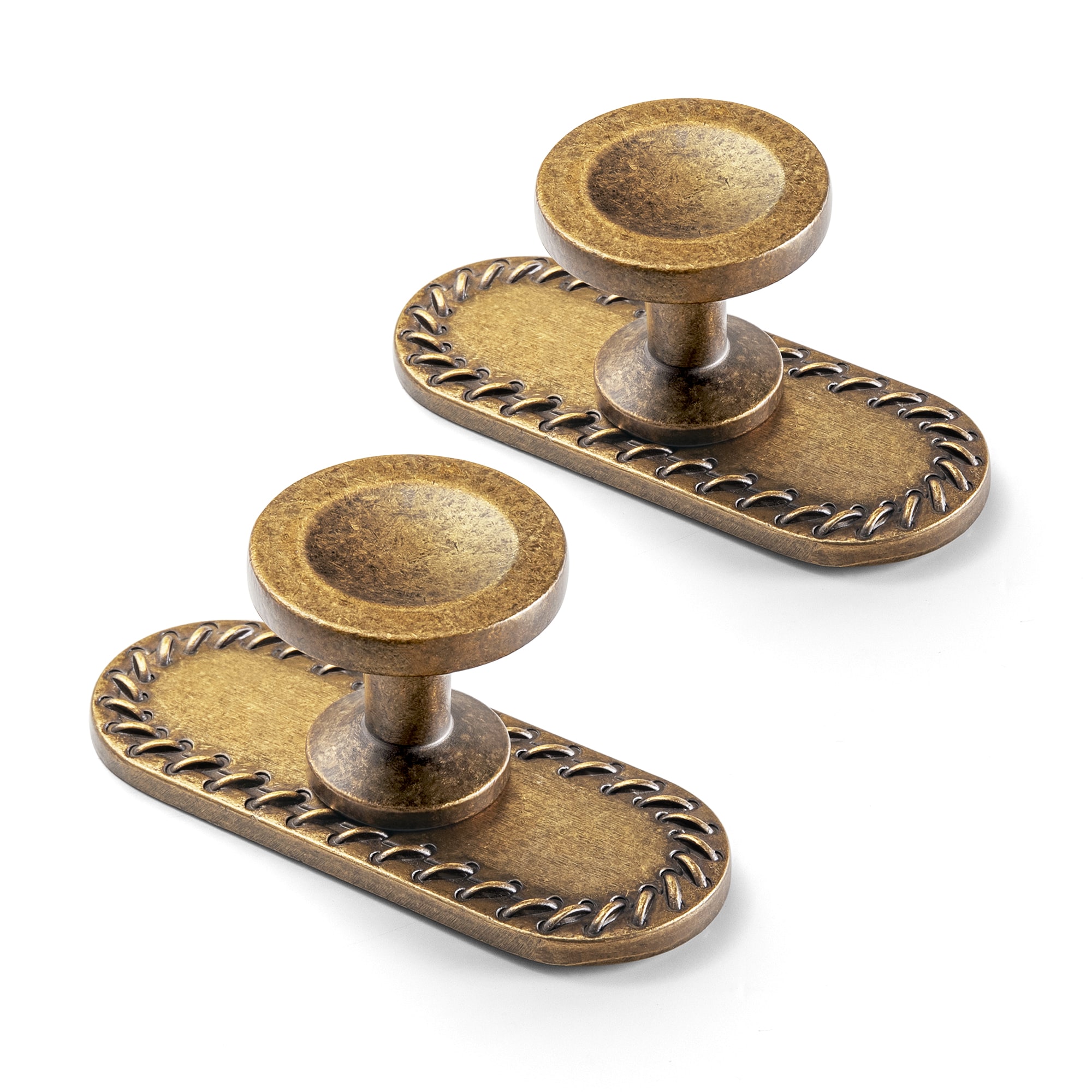 Miaokesen 1-1/10-in Antique Brass Novelty Classic Cabinet Knob 6 -Pack