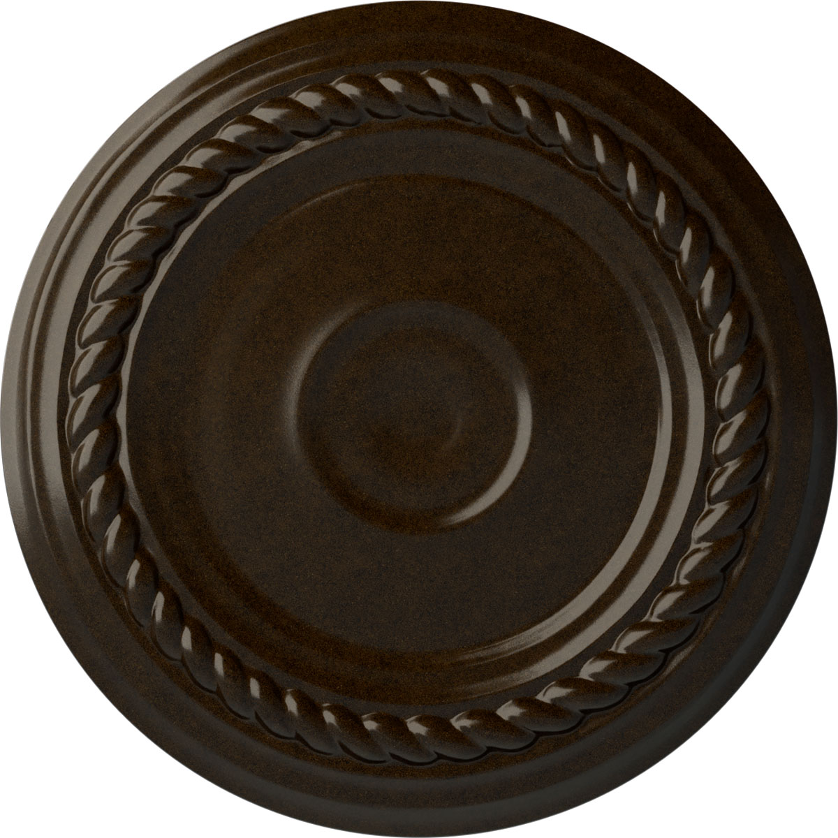 Ekena Millwork CM07ALBZS Small Alexandria 7.875-in W x 7.875-in L Painted Bronze Polyurethane Whole Ceiling Medallion