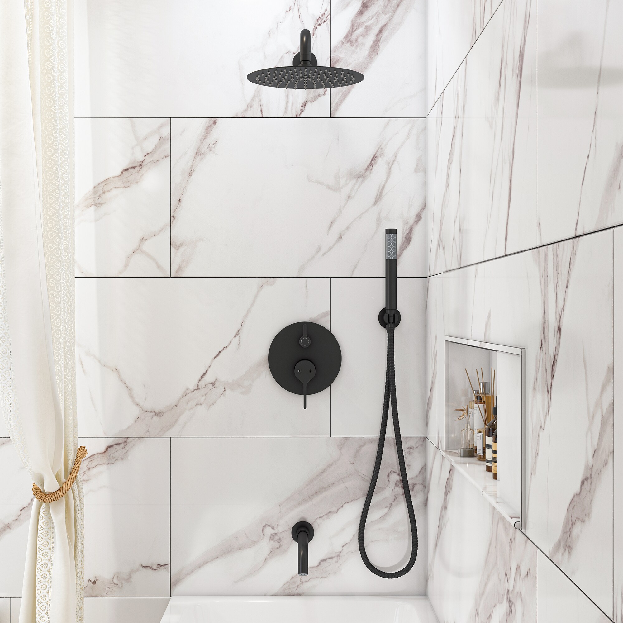 Mondawe AM-S133A3C-10MB Showerhead-Bar-Panels - View #5