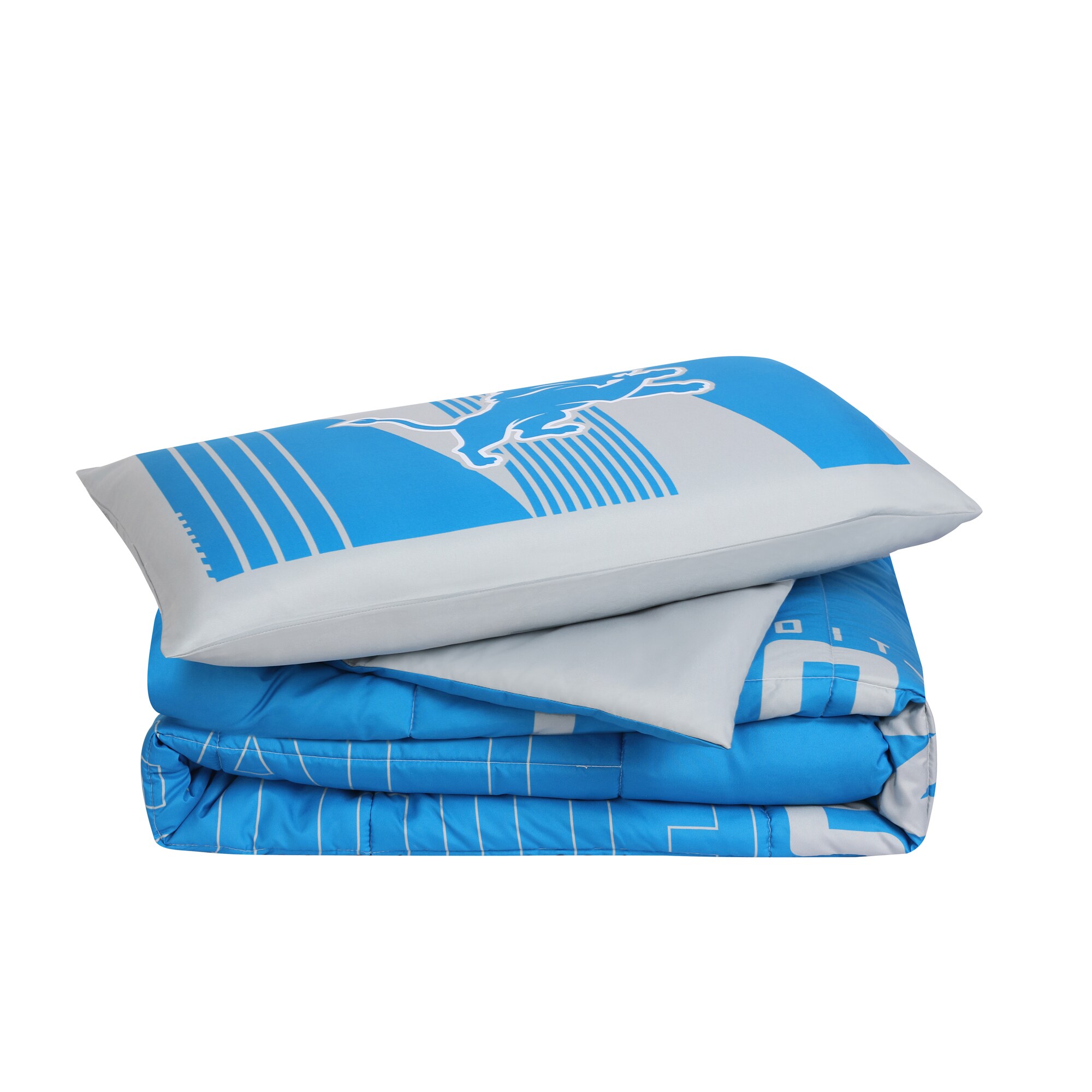 Cathay Sports Detroit Lions 4-Piece Honolulu Blue/Silver Twin/Twin Xl  Bundle Set in the Bedding Sets department at