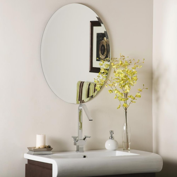 Oval Frameless Bathroom Mirror, Oval Mirror Bathroom
