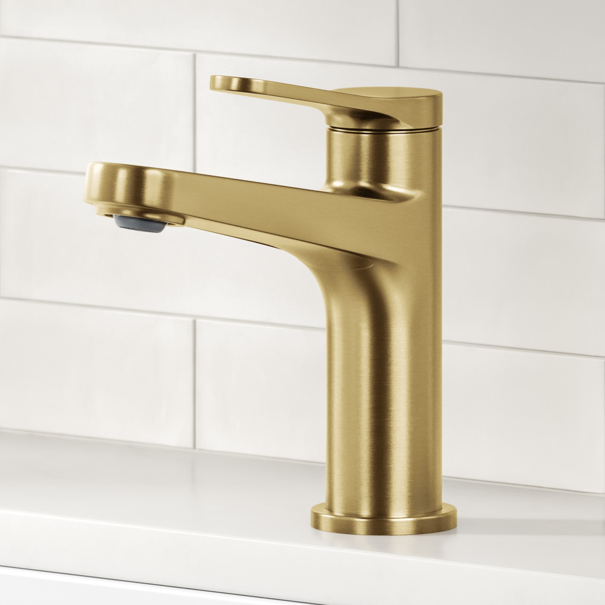 Indy Spot-Free Brushed Brass Single Handle Bathroom Faucet