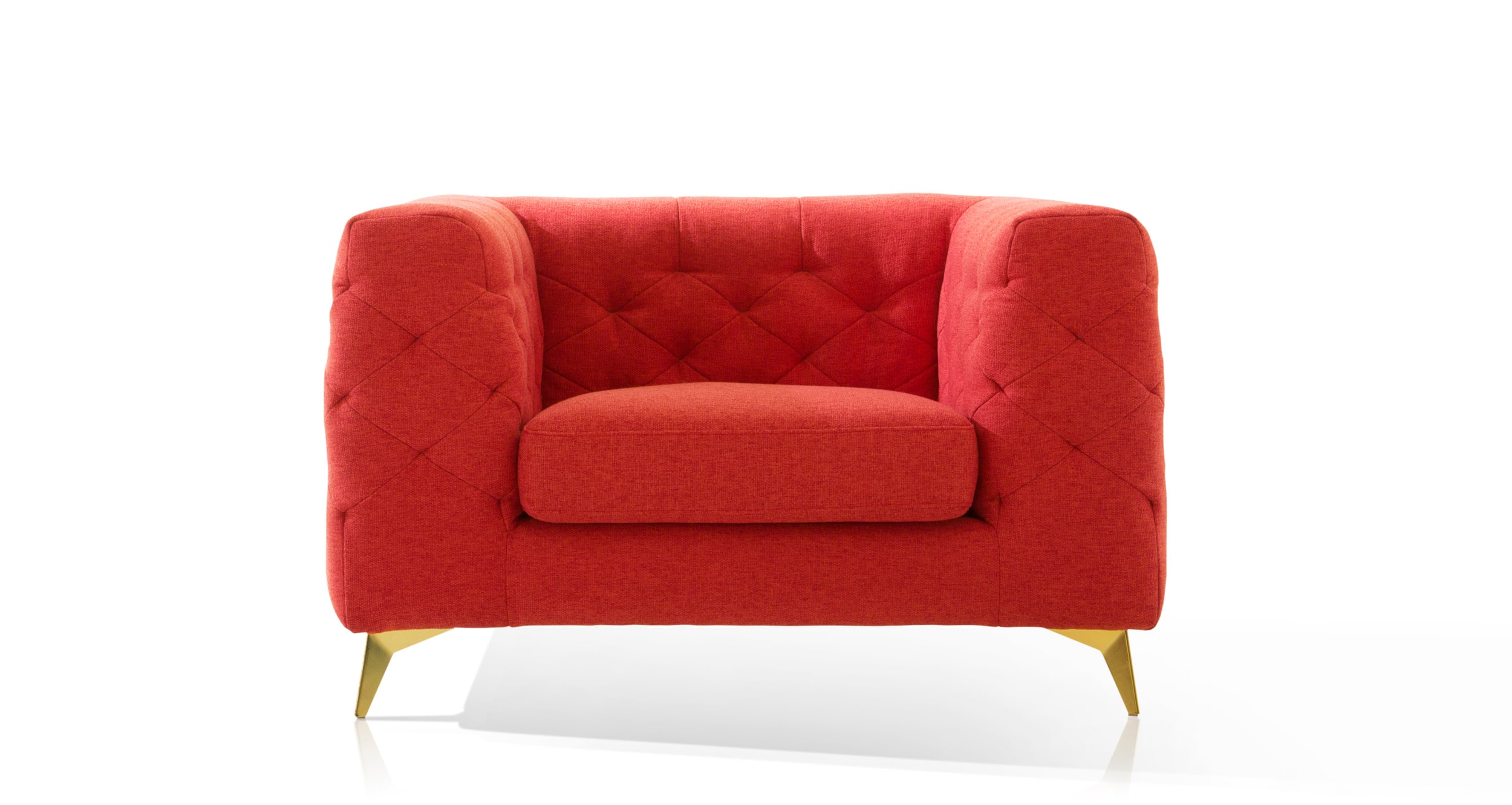 Chic Home Design FCC9365-LW Soho Modern Red Linen Club Chair