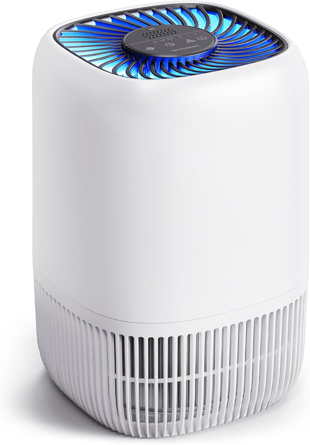 Ecoself Air Purifier with H13 True HEPA Filter for Home Pet Hair Odors Pollen Smoke 3 Speeds Timer Aroma Quiet 360 Degree Intake Compact White