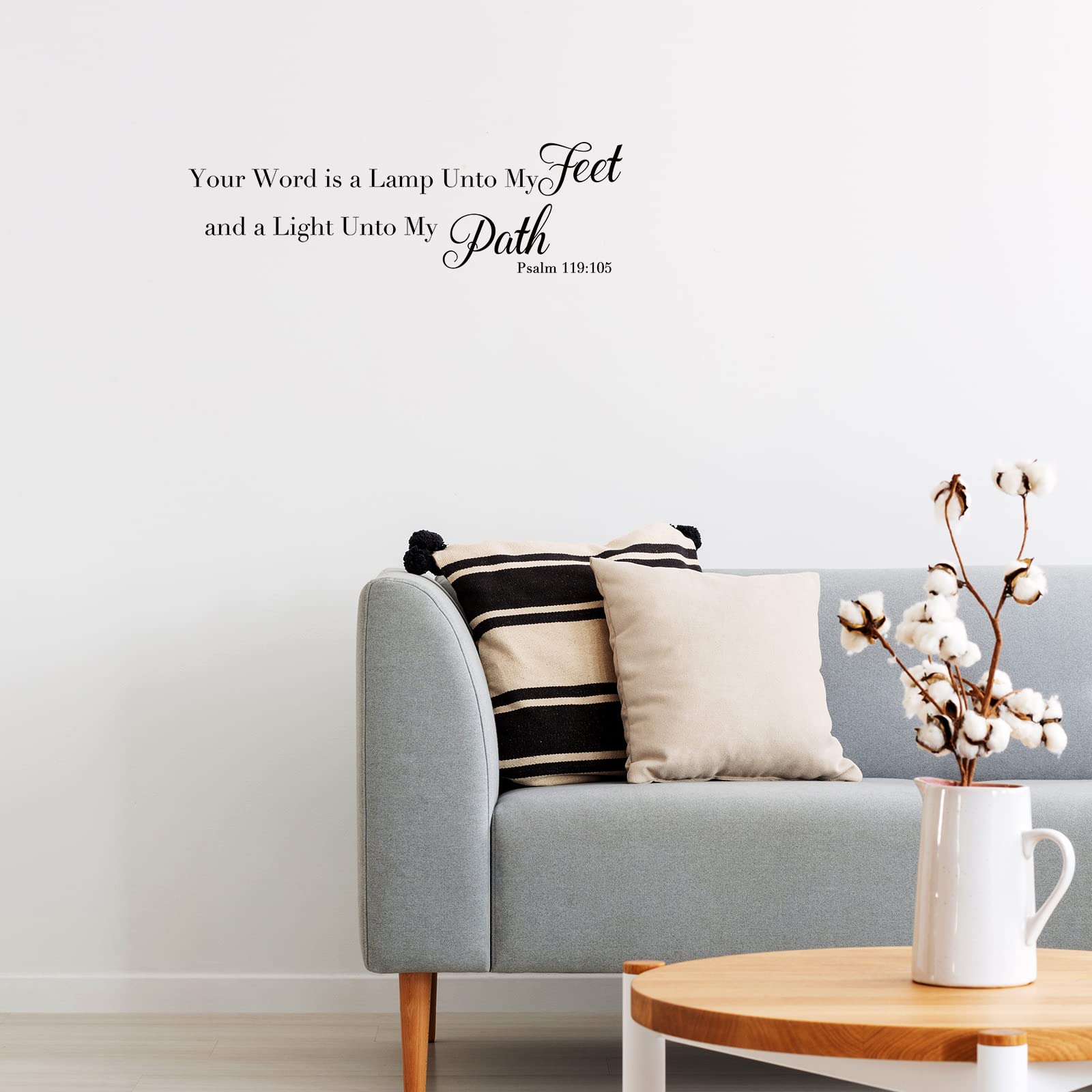LAIFUCAM Inspirational Bible Verse Wall Stickers Motivational Scripture ...