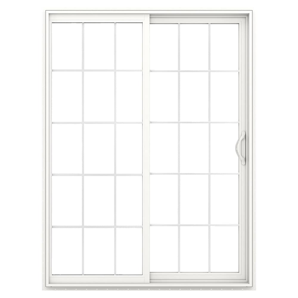 JELD-WEN 72-in x 80-in Low-e External Grilles Primed Steel French  Right-Hand Inswing Double Patio Door Brickmould Included in the Patio Doors  department at