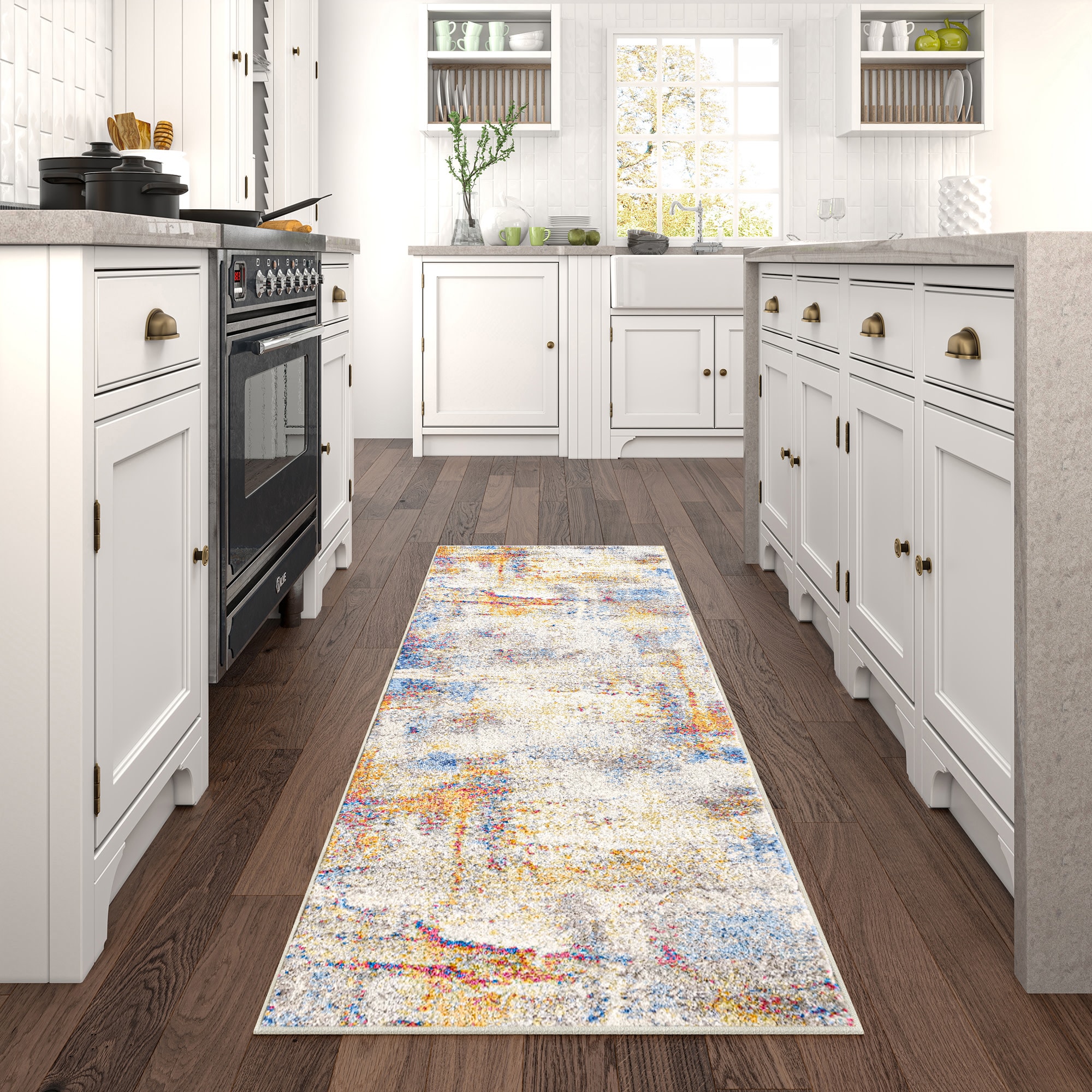 Tayse CHL1001 2X8 Chelsea 2 x 8 (ft) Loomed Polypropylene Multi Rectangular Indoor Runner rug