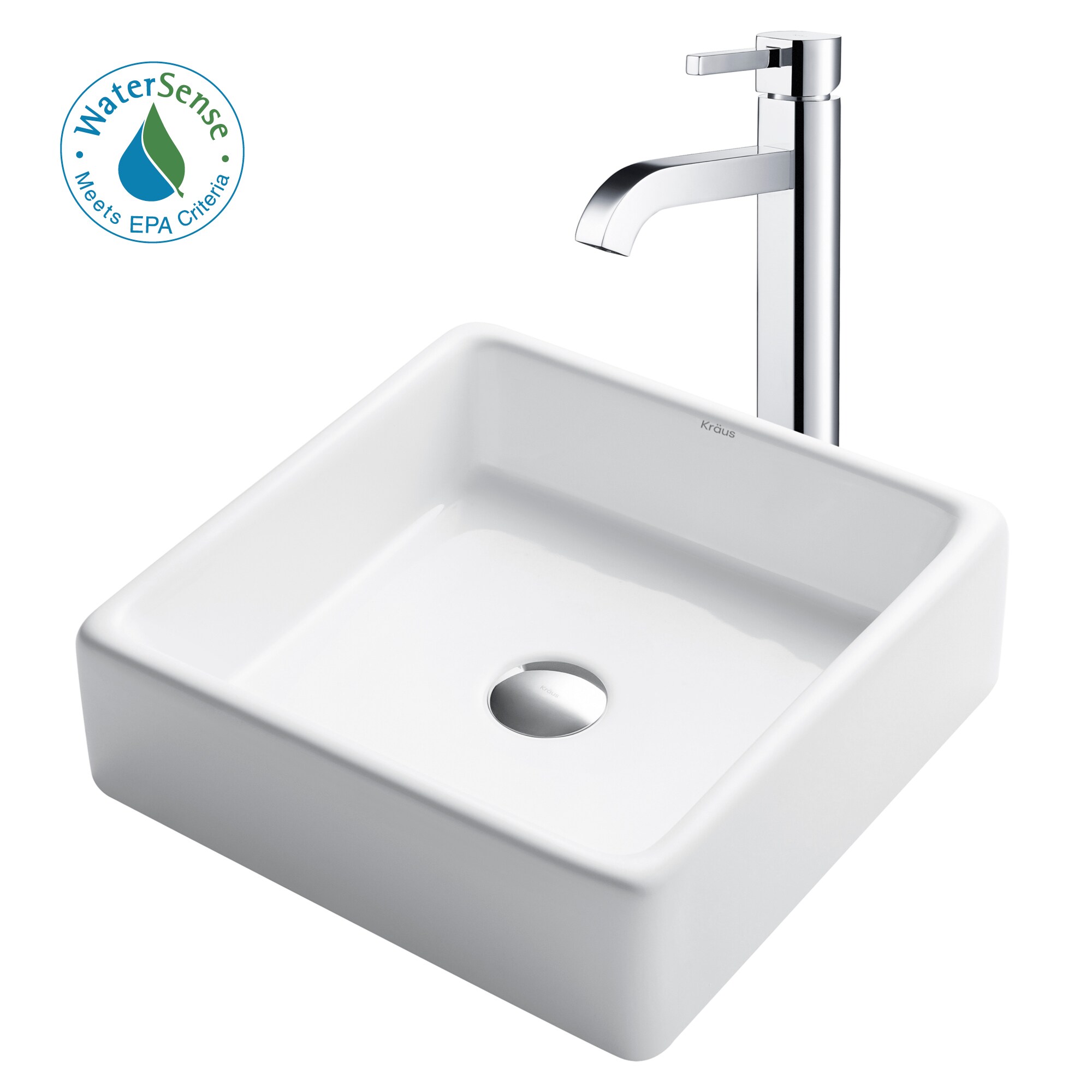 square ceramic bathroom sink