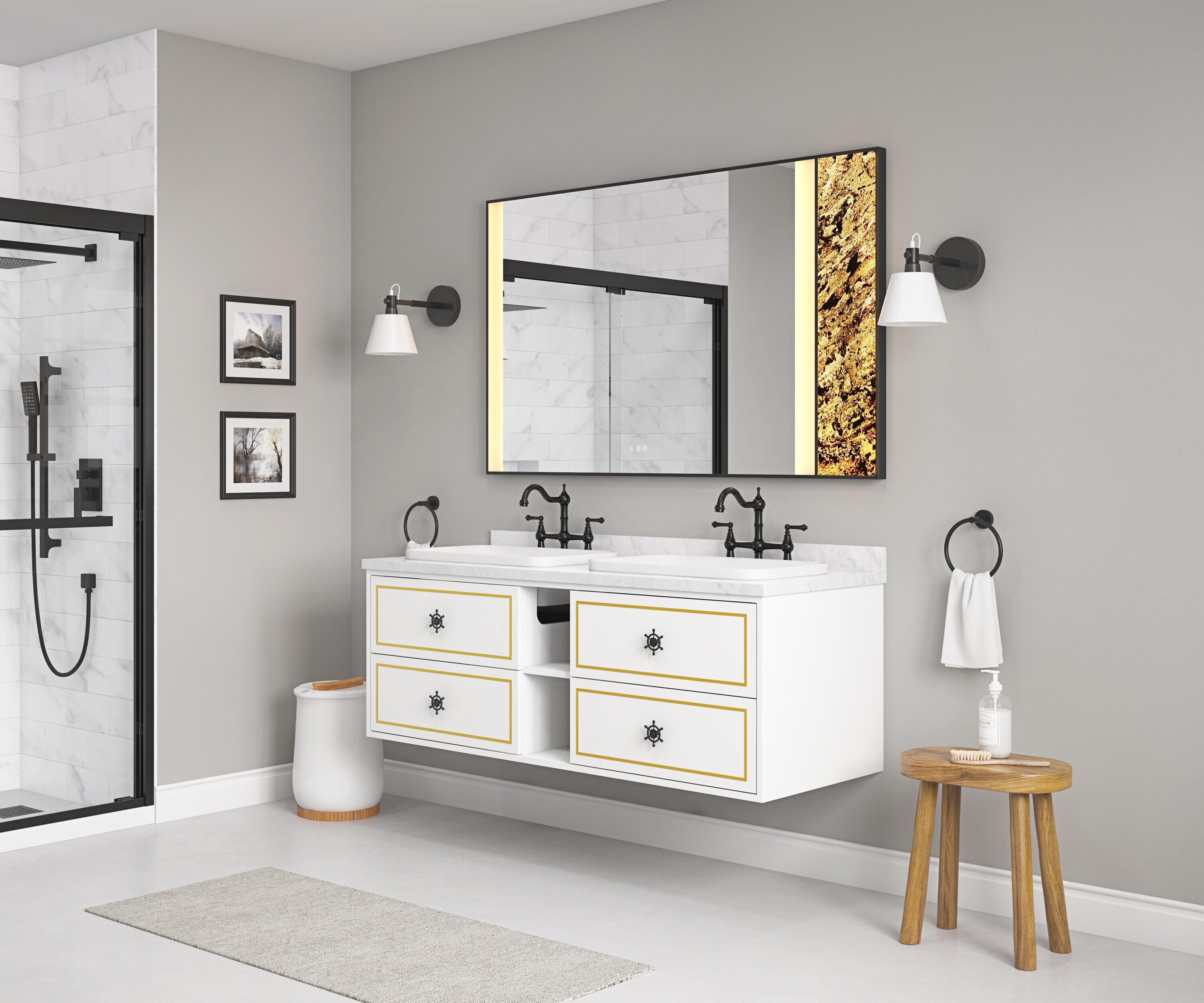 Vacolite KP36036-MB-HS Framed-Bath-Mirrors - View #2