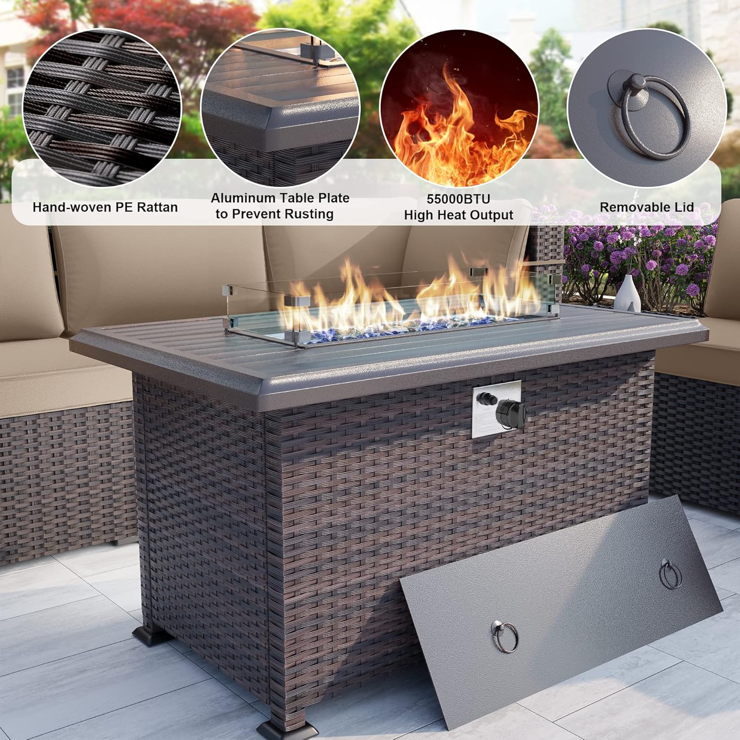 ALAULM LS-12PCS+FP-SAND Patio-Conversation-Sets - View #3