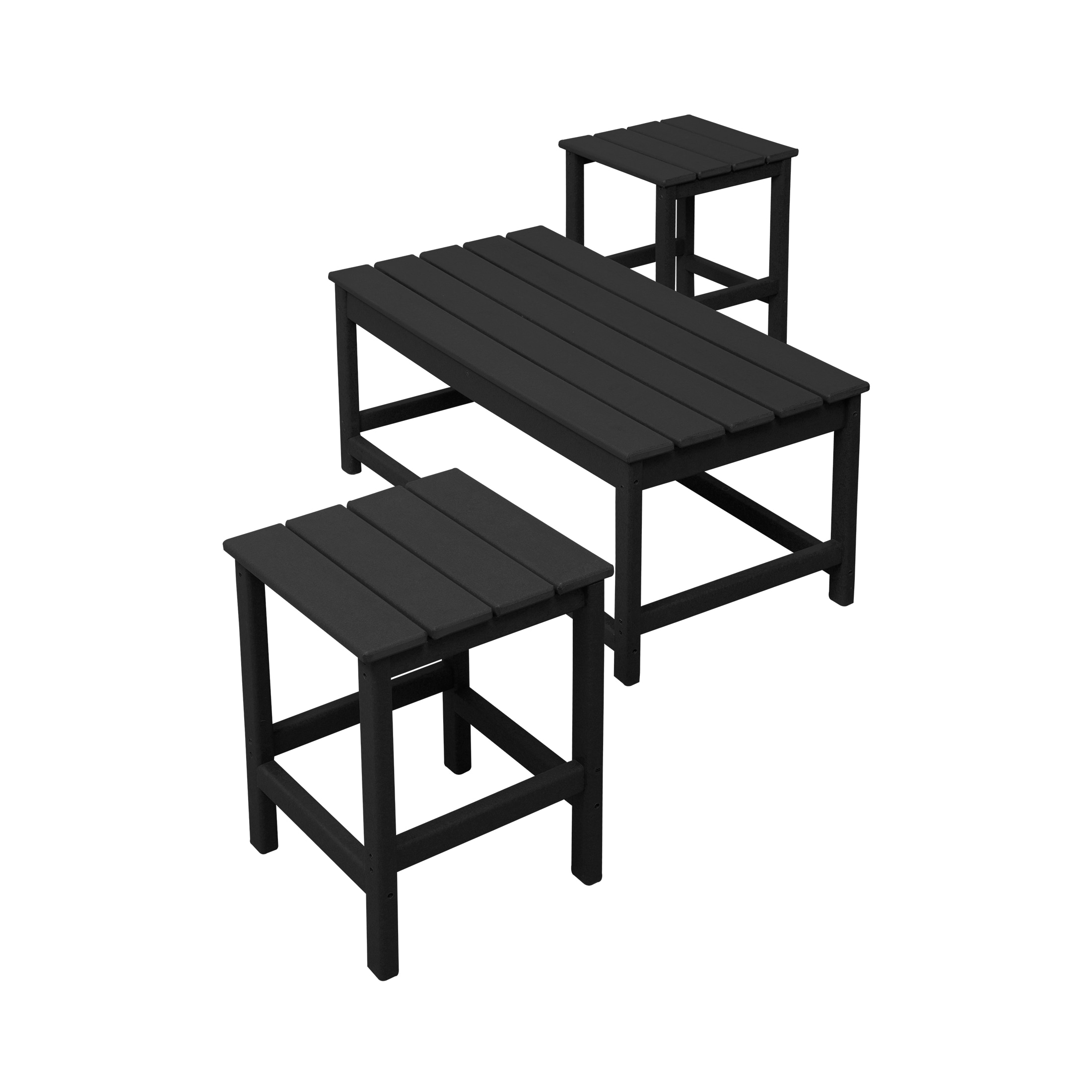 Westin Furniture 2001-CT-CS2-BK Laguna Rectangle Coffee Table 17.5-in W x 35.3-in L