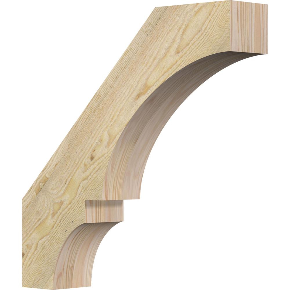 Ekena Millwork BRC04X20X20BOA00RDF 4-in x 20-in x 20-in Douglas Fir Unfinished Wood Balboa Rough Sawn Knee Brace