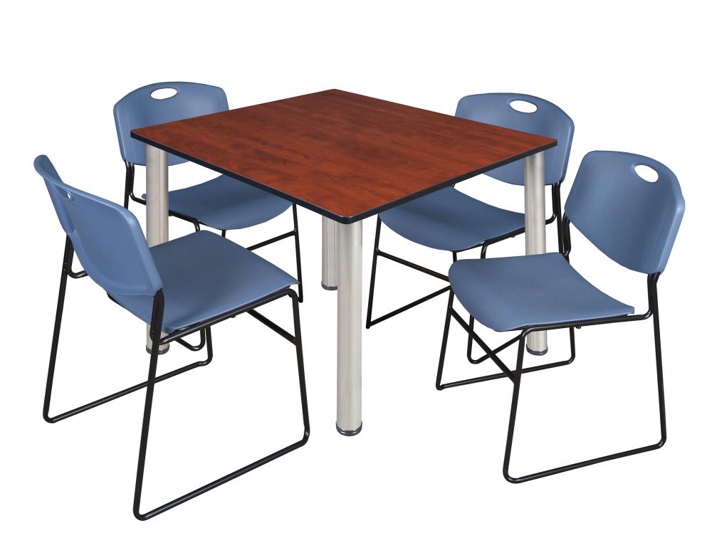 Regency TB4848CHBPCM44BE Breakroom Red 4-Person Training Table (48-in W x 29-in H)