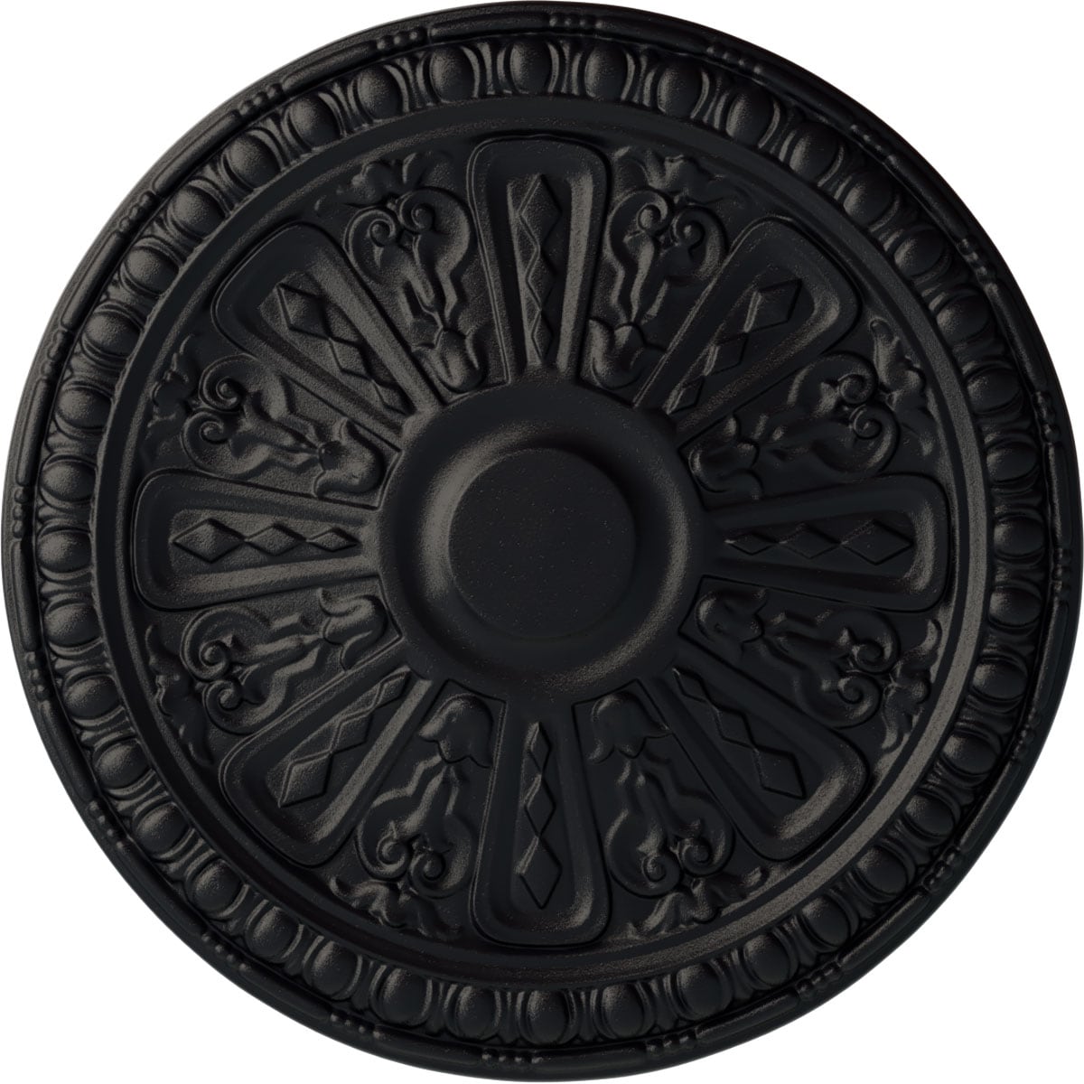 Ekena Millwork CM18RA2SGS Raymond 18-in W x 18-in L Painted Steel Gray Polyurethane Whole Ceiling Medallion