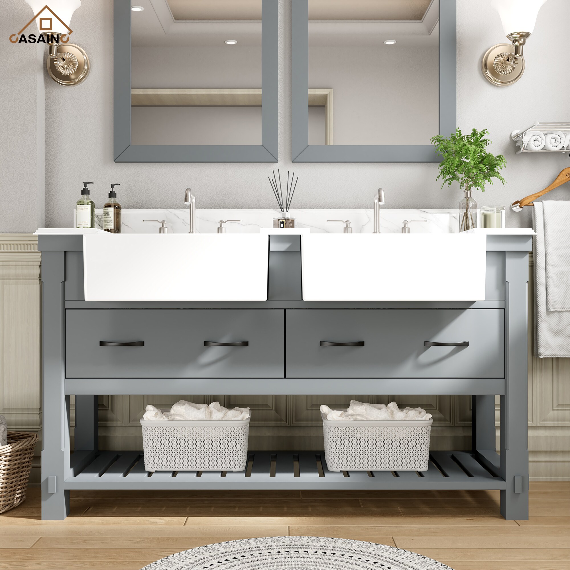 CASAINC MS-10036-CAB-GR Bath-Vanity-Combo - View #4
