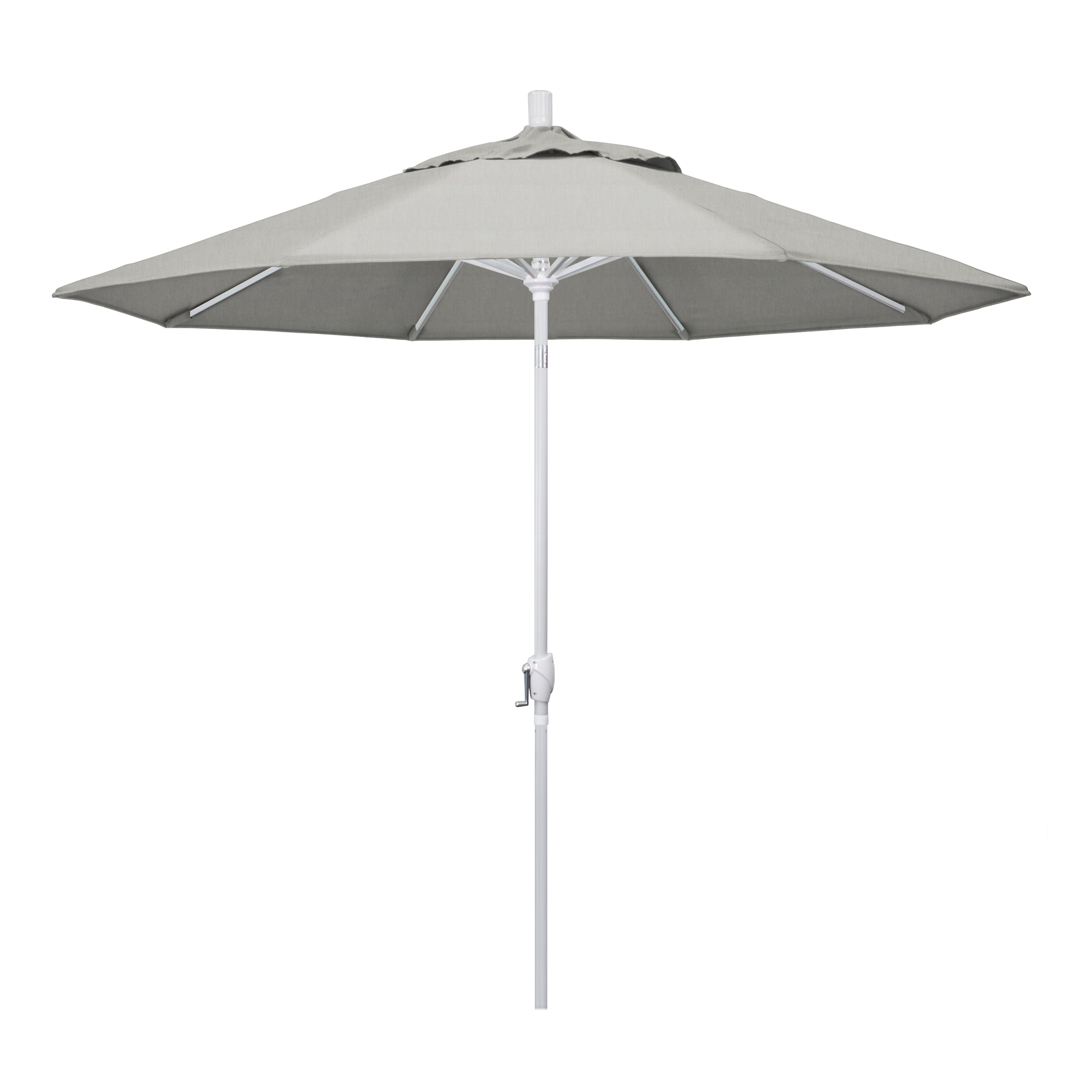 California Umbrella GSPT908170-5402 9-ft Aluminum Gray Push-button Tilt Market Patio Umbrella