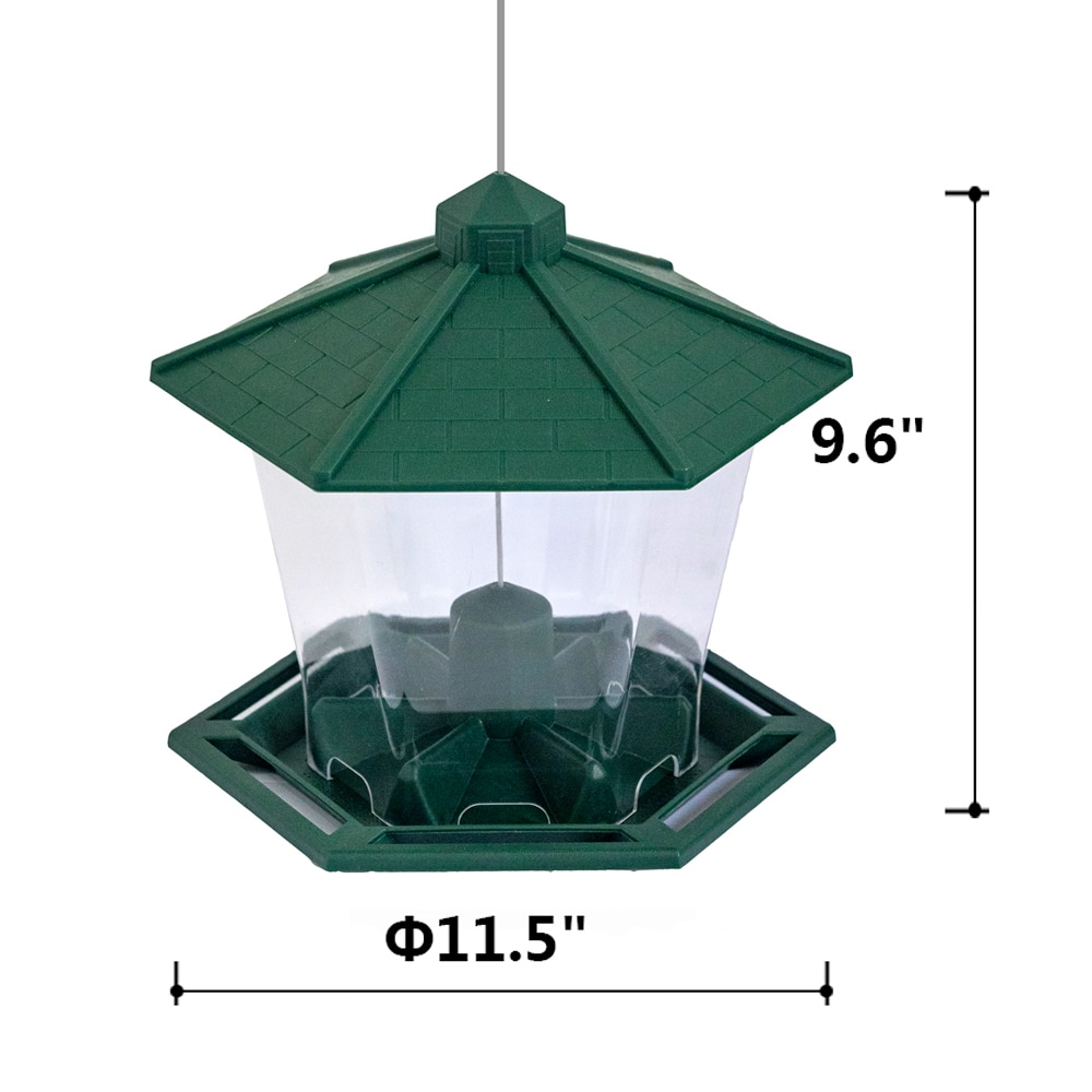 Style Selections Yellow Metal Hanging Hopper Bird Feeder- 4-lb Capacity in  the Bird Feeders department at