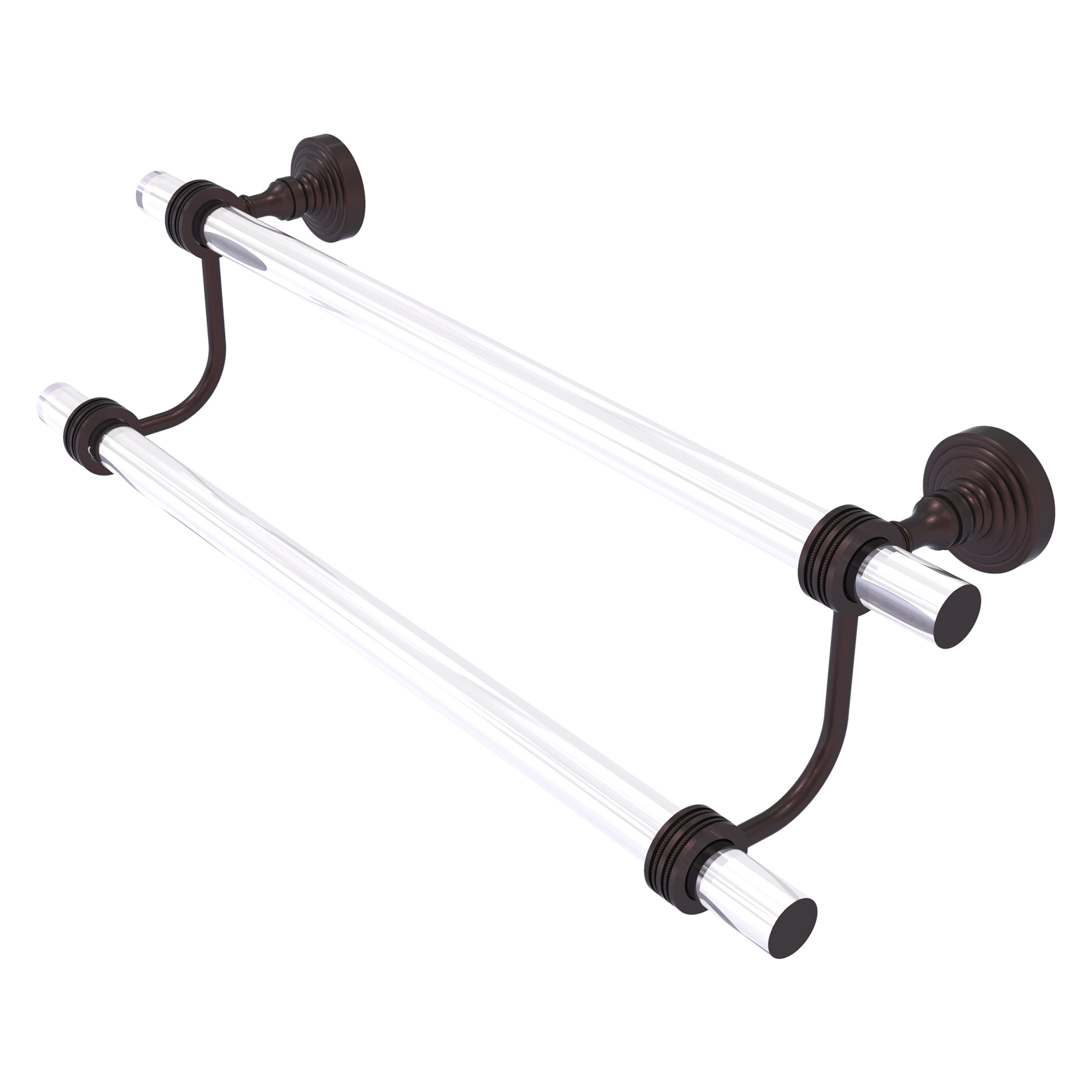Allied Brass PG-72D-30-ABZ Pacific Grove 30-in double Antique Bronze Wall mount Double Towel Bar