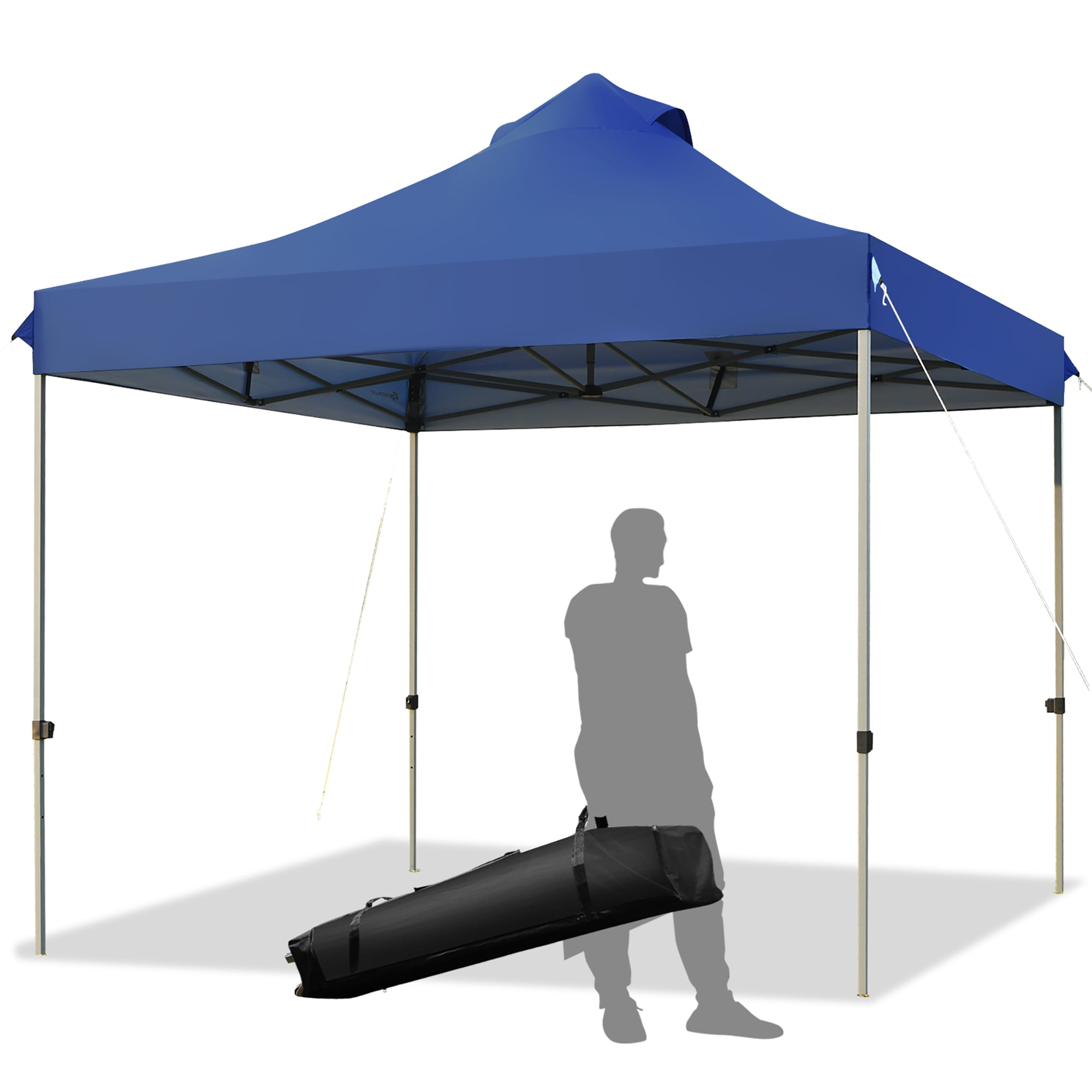 Costway  10' x 10' Portable Pop Up Canopy Event Party Tent Adjustable with Roller Bag Blue