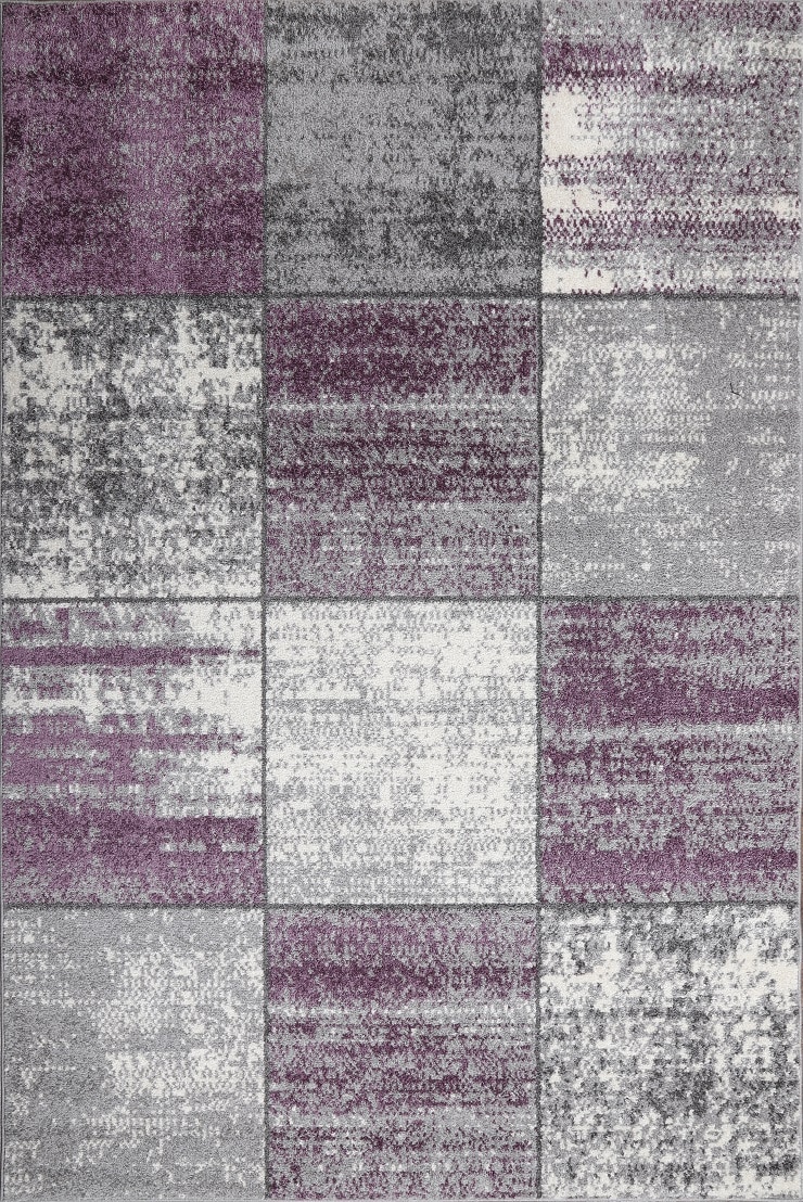 LBaiet CH520Z57 PURPLE Chelsea 5 x 7 (ft) Loomed Polypropylene Purple Rectangular Indoor Geometric Area rug