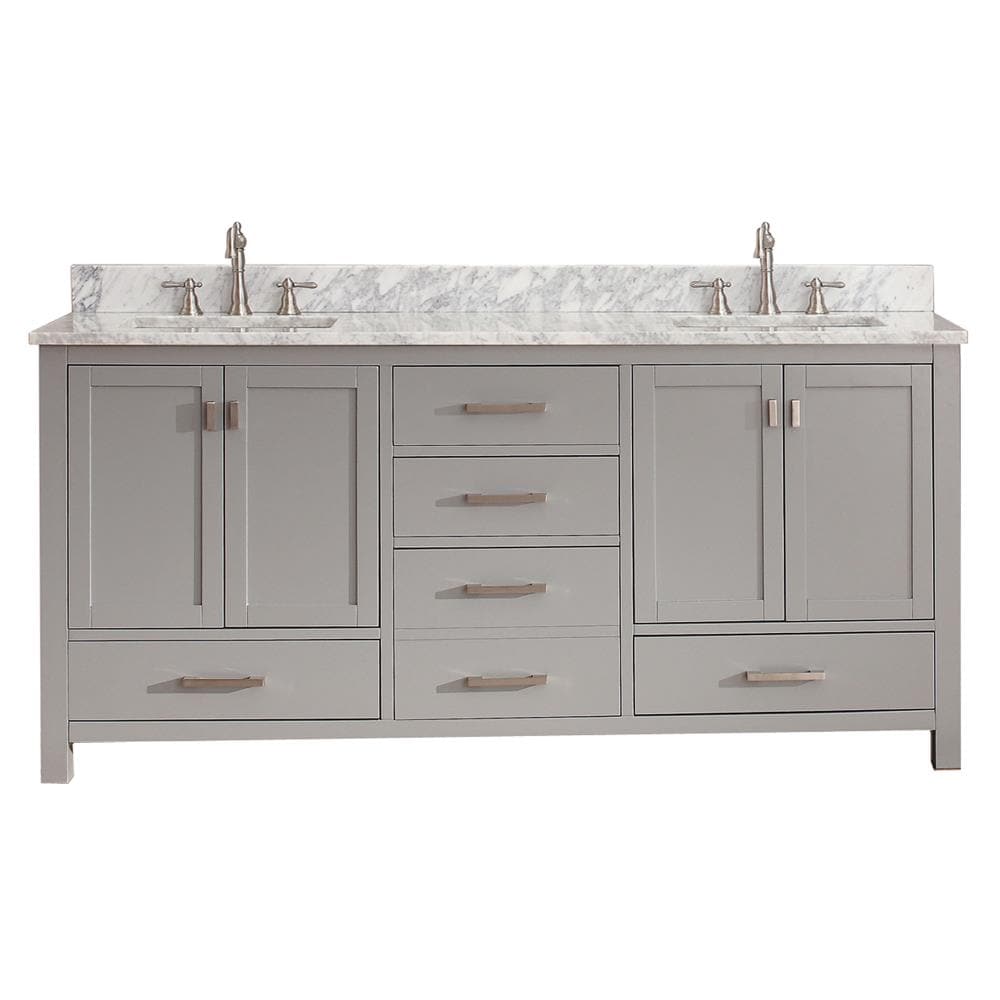 Avanity Modero 73-in Chilled Gray Undermount Double Sink Bathroom ...