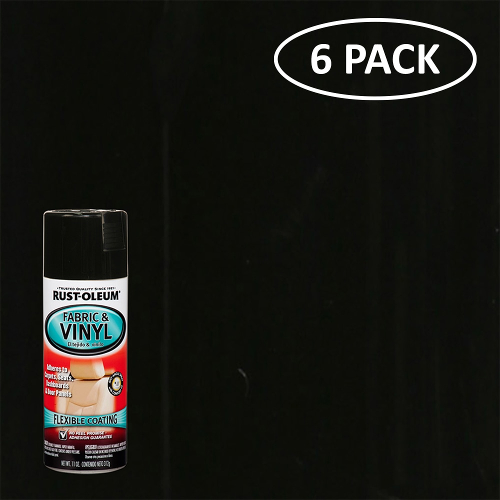 Rust-Oleum Automotive Vinyl and Fabric 6-Pack Gloss Black Spray Paint (NET  WT. 11-oz) in the Spray Paint department at