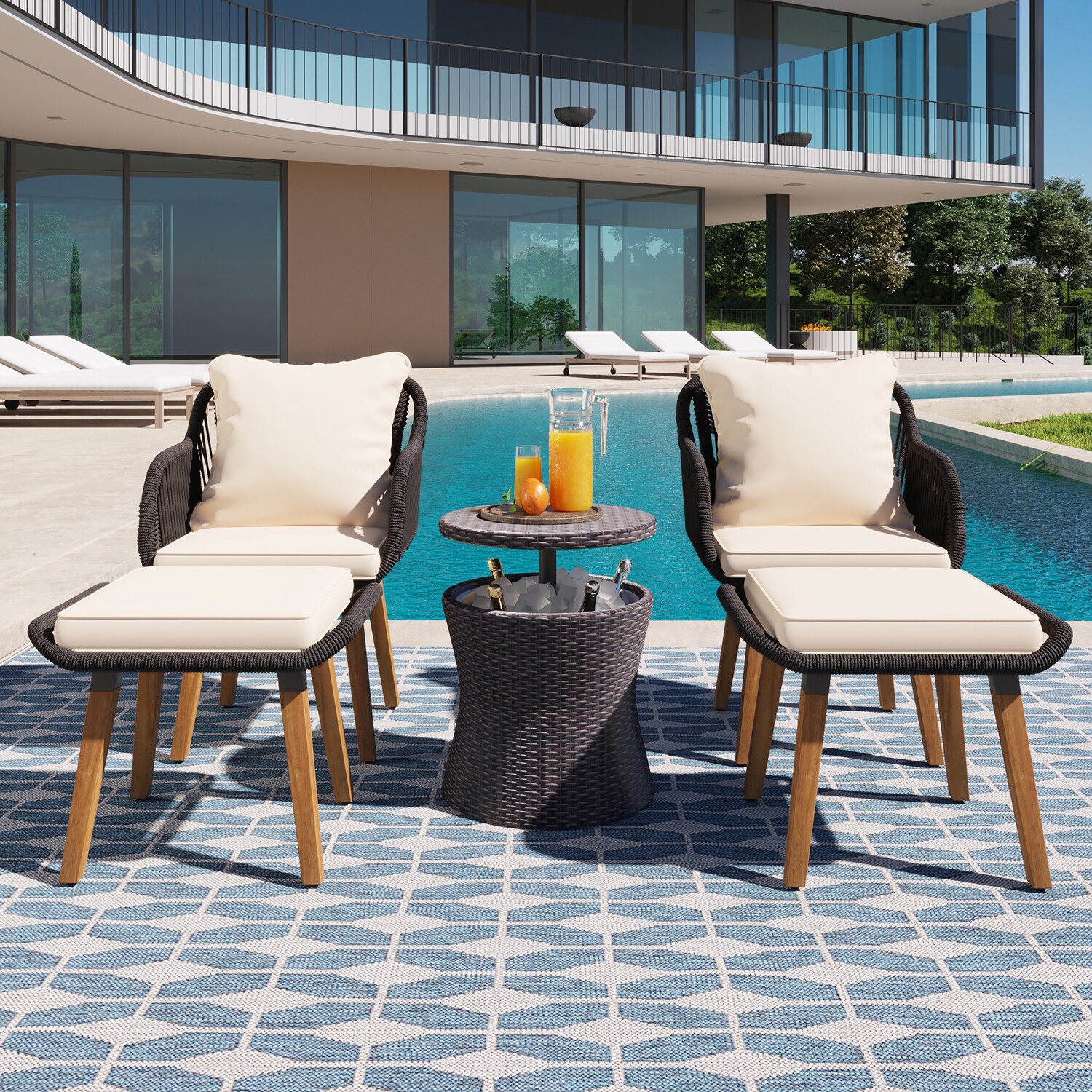 Mondawe MD-KS95AAW Patio-Conversation-Sets - View #2