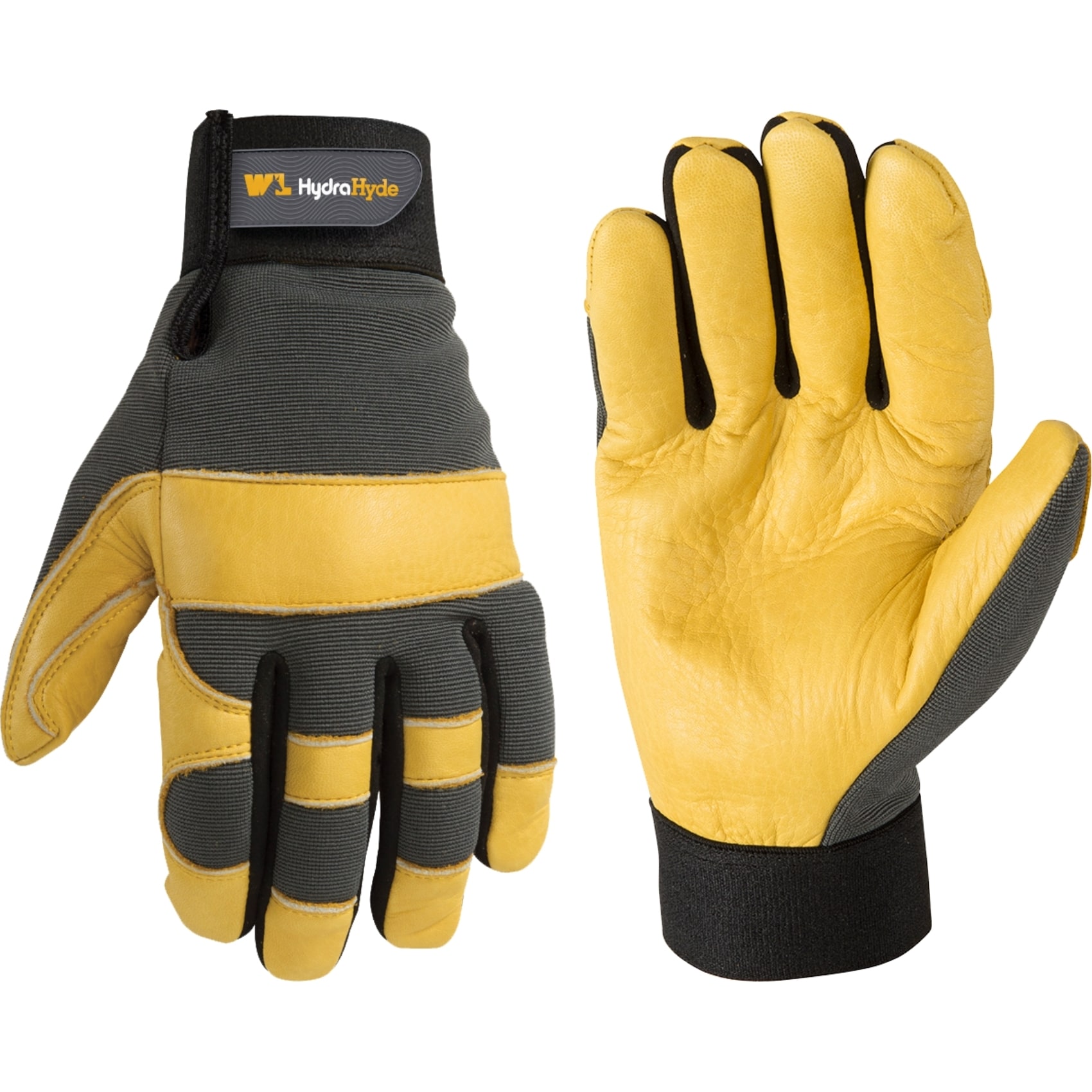 HydraHyde Leather Work Gloves 3 Pair Pack Medium 