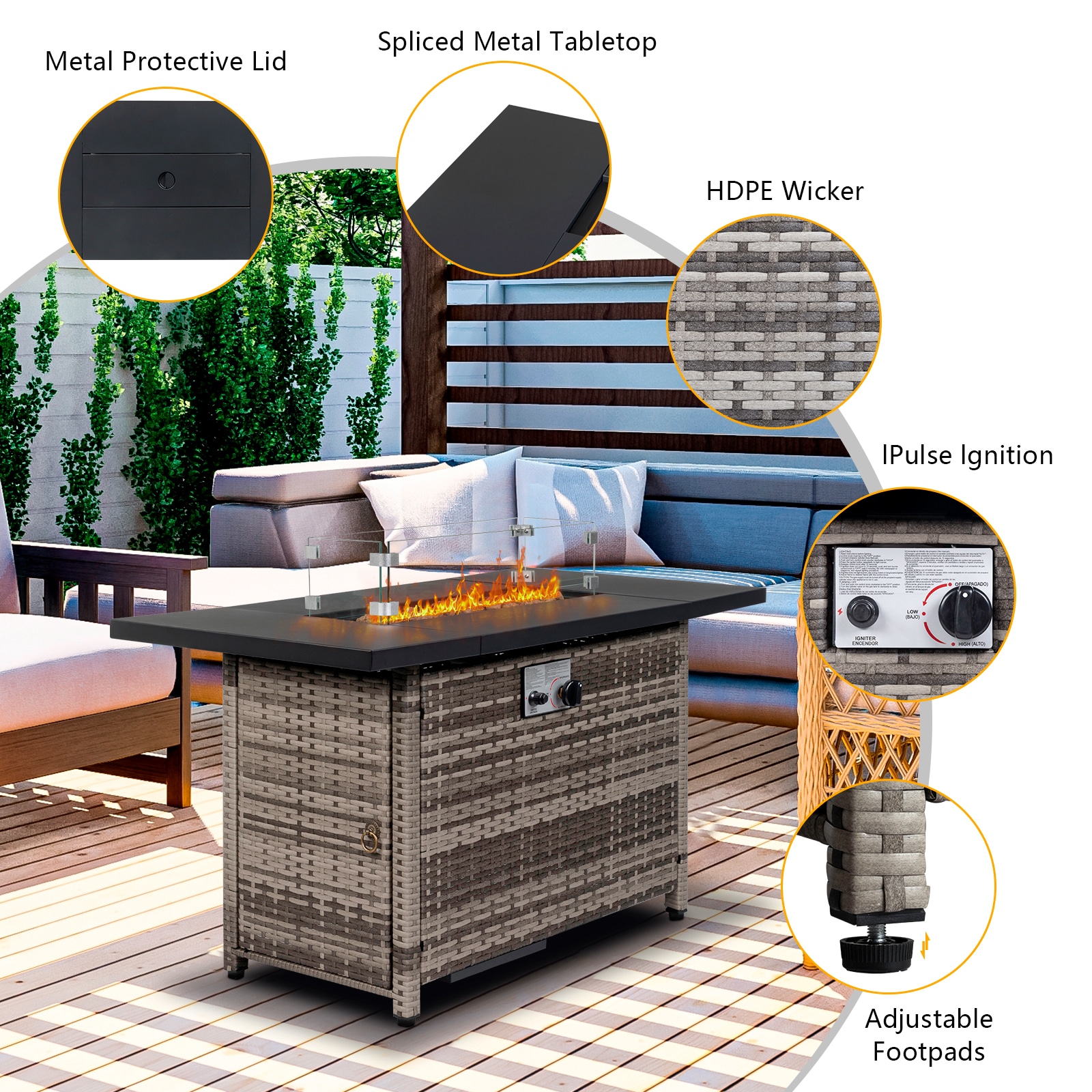Outopee LO1G57000557 Outdoor-Gas-Firepits - View #3