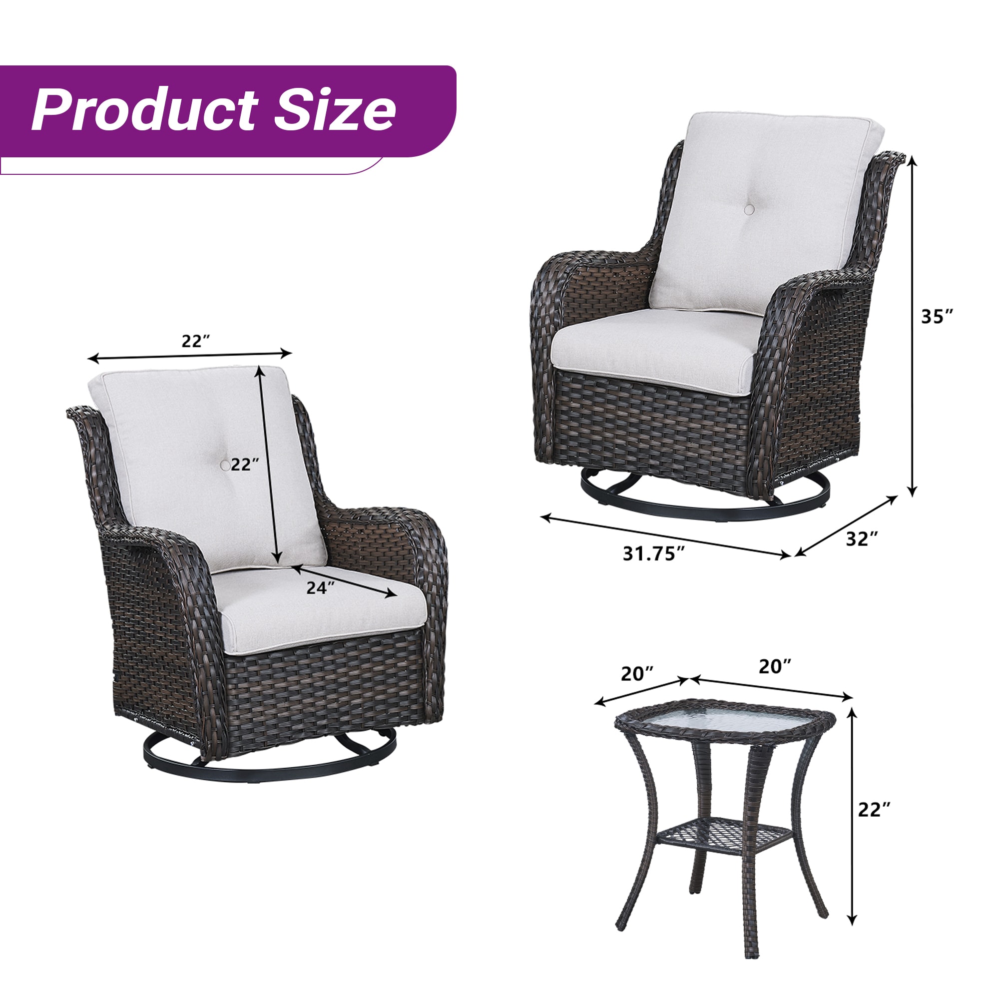 Rilyson FS035-2 Patio-Conversation-Sets - View #7