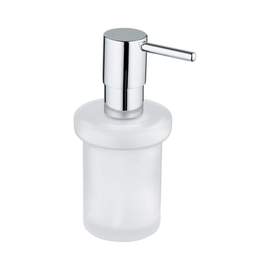 GROHE Essentials Starlight Chrome 15-oz Capacity Countertop Soap and ...